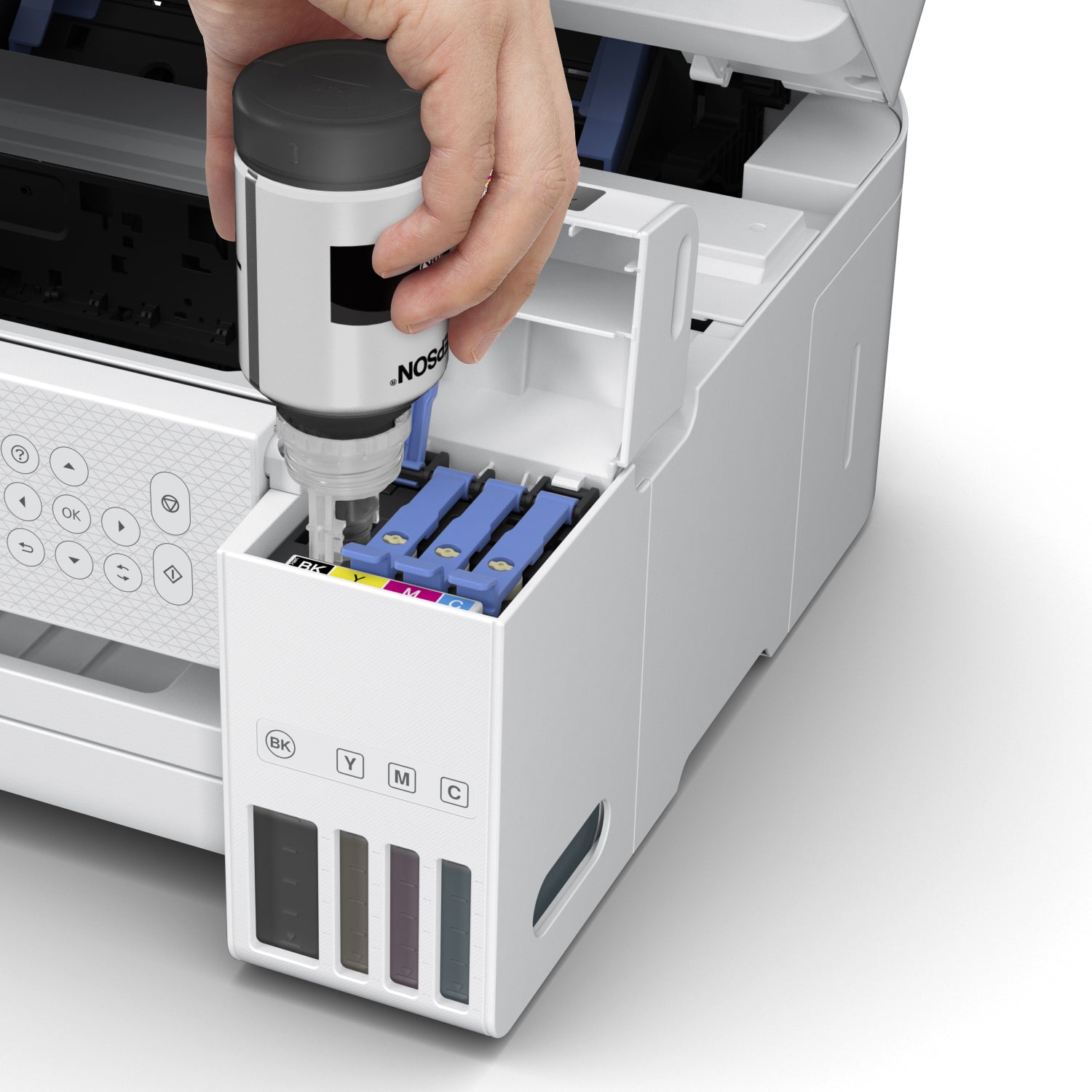 EPSON EcoTank ET-2856 MFP colour ink-jet refillable A4 10.5ppm print 100 sheets USB Wi-Fi white