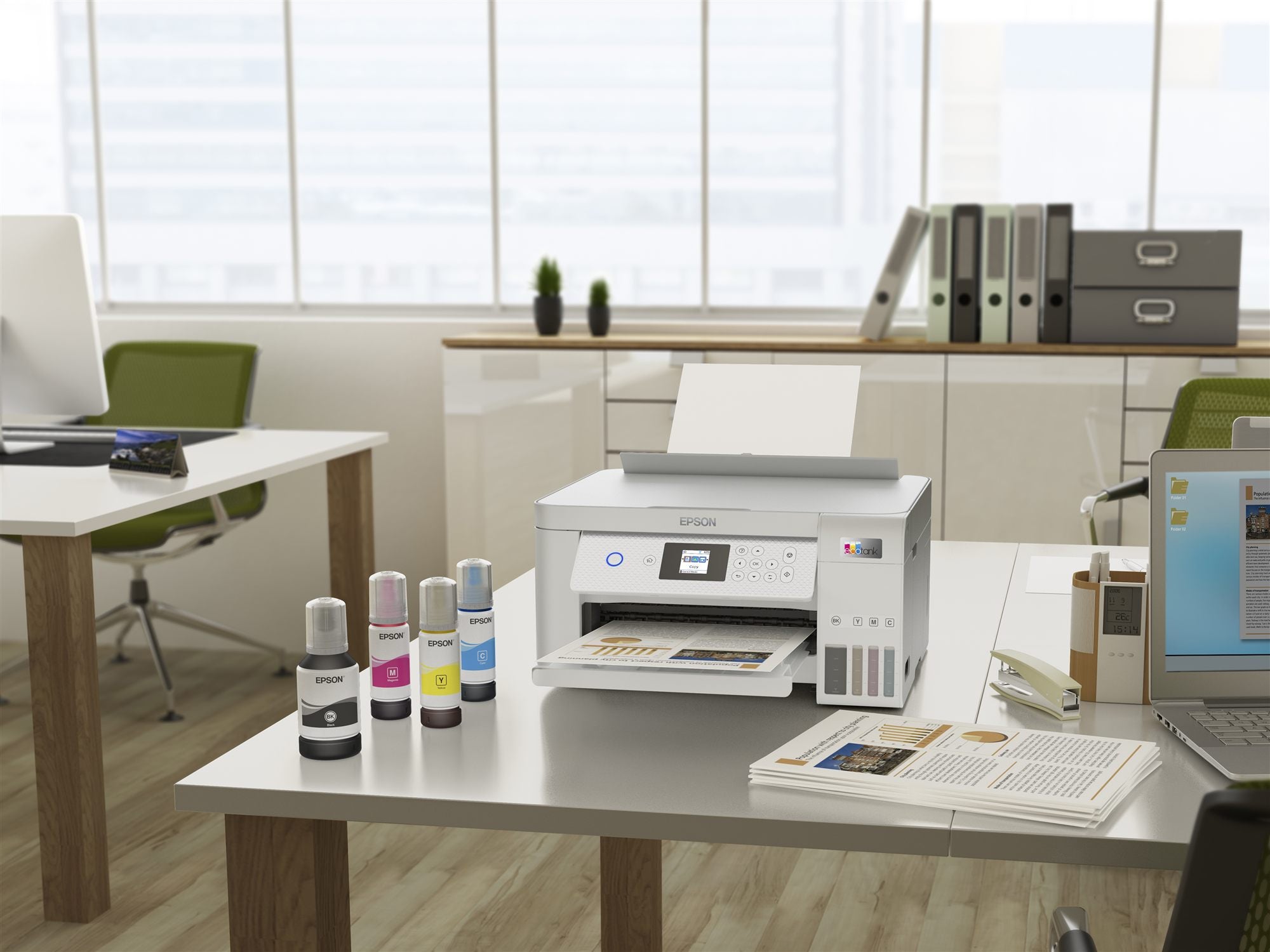 EPSON EcoTank ET-2856 MFP colour ink-jet refillable A4 10.5ppm print 100 sheets USB Wi-Fi white
