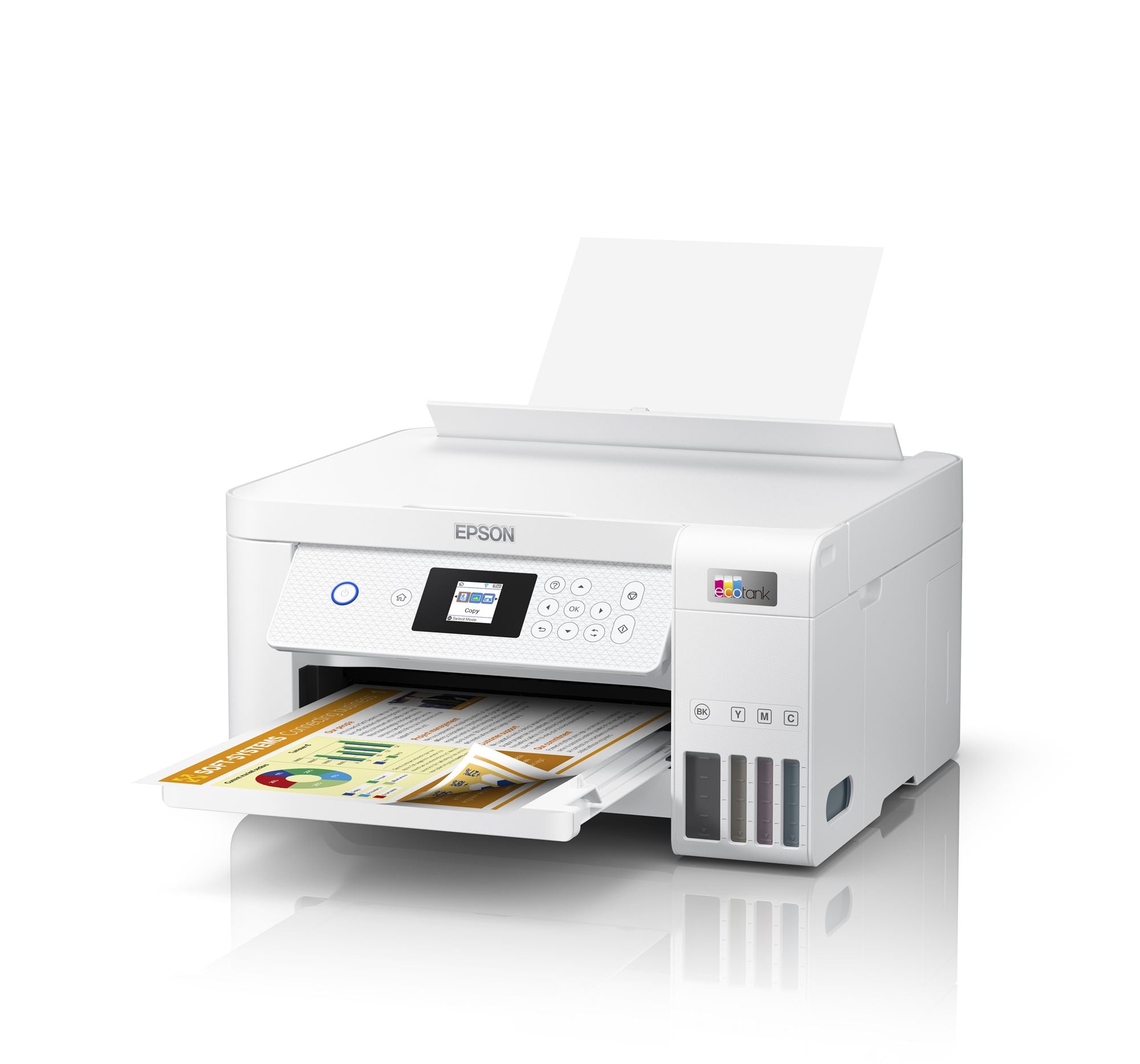 EPSON EcoTank ET-2856 MFP colour ink-jet refillable A4 10.5ppm print 100 sheets USB Wi-Fi white