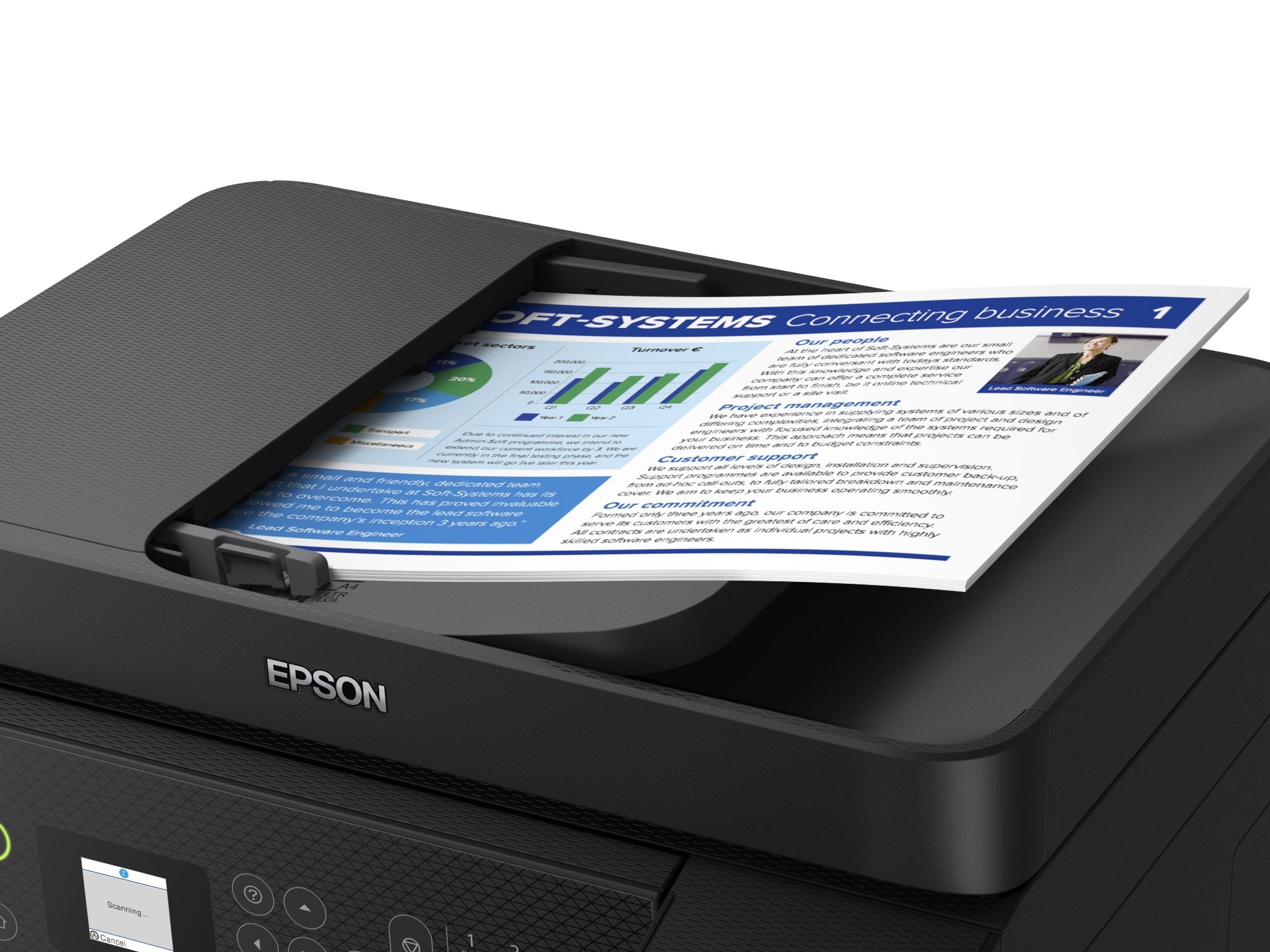 EPSON EcoTank ET-4800 MFP colour inkjet refillable A4 10ppm Print 100sheets USB LAN Wi-Fi Black