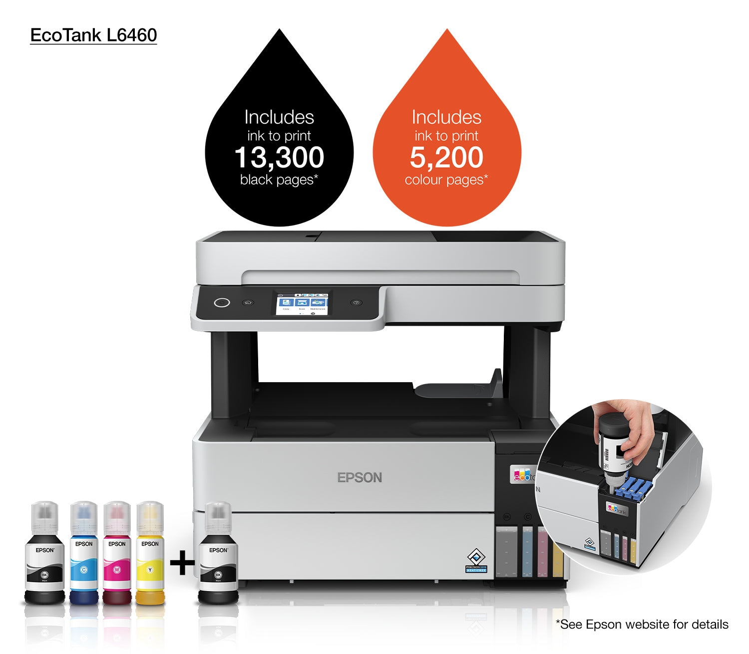 Epson EcoTank L6460 Jet d'encre A4 4800 x 1200 DPI 37 ppm Wifi