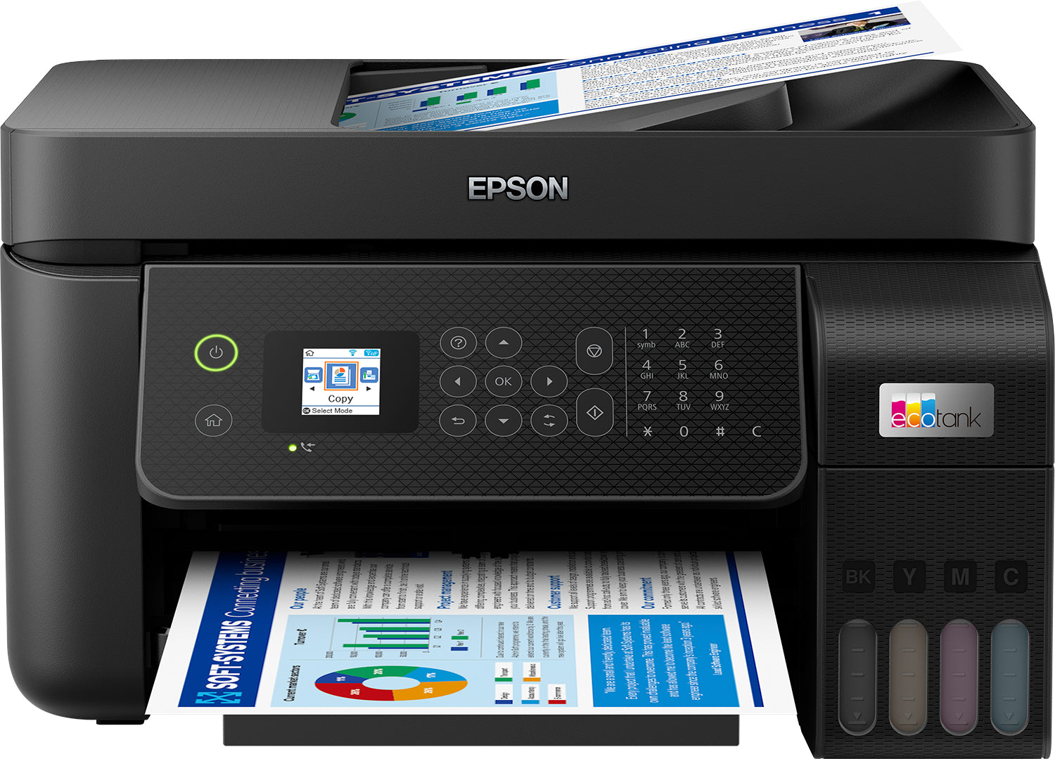EPSON EcoTank ET-4800 MFP colour inkjet refillable A4 10ppm Print 100sheets USB LAN Wi-Fi Black