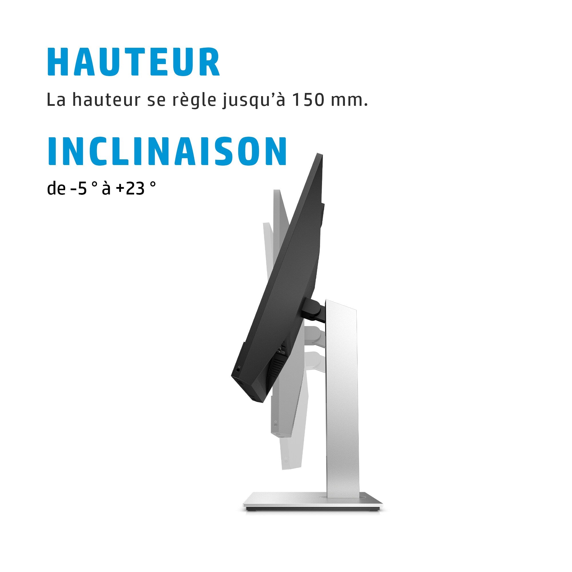 HP Écran de conférence E24mv G4 FHD avec webcam IR 5Mpx 23.8p Moniteur 24 FHD 1920x1080 HDMI VGA USB hub DisplayPort 3/3/0