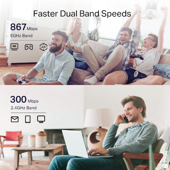 TP-Link RE335 Répéteur réseau 867 Mbit/s Blanc