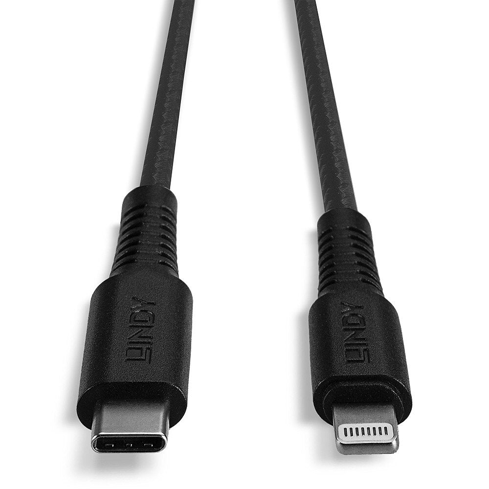 LINDY 1m reinforced USB Type C to Lightning charging Cable