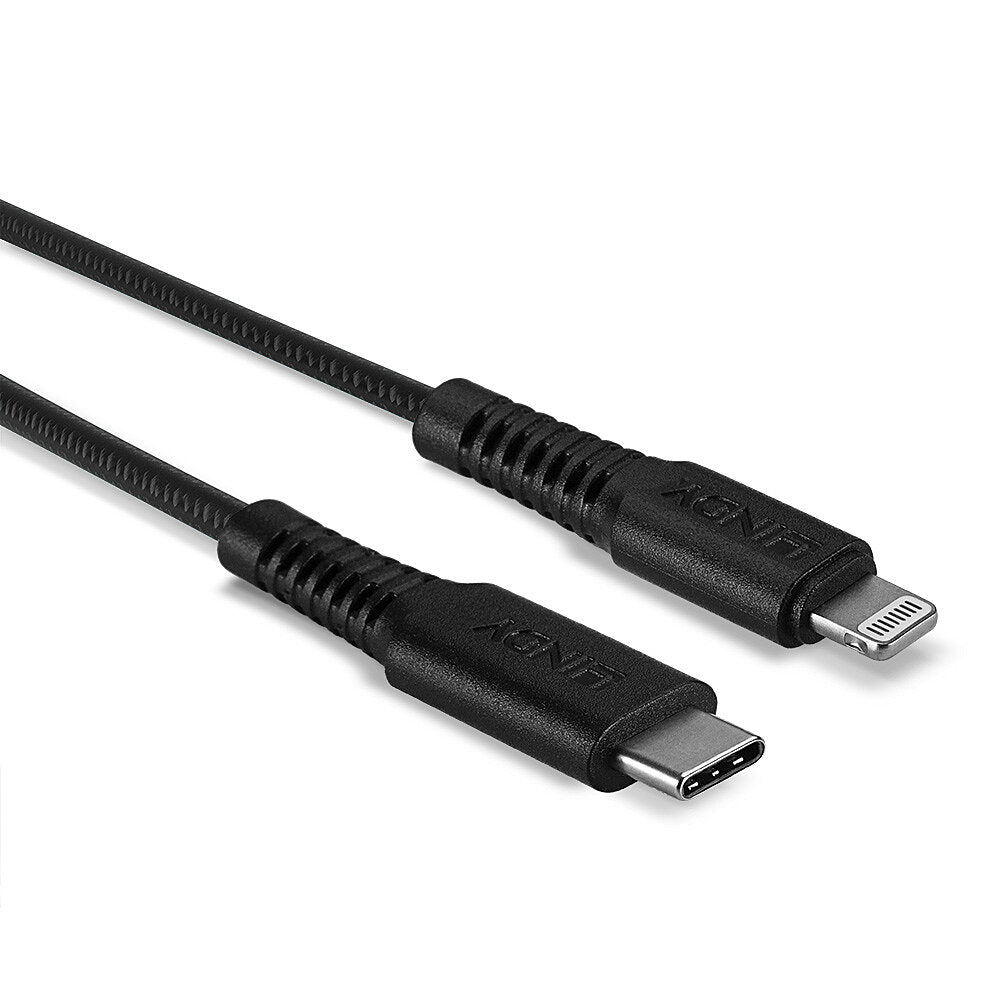 LINDY 1m reinforced USB Type C to Lightning charging Cable