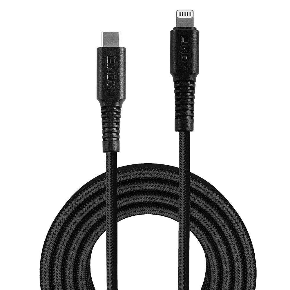 LINDY 1m reinforced USB Type C to Lightning charging Cable