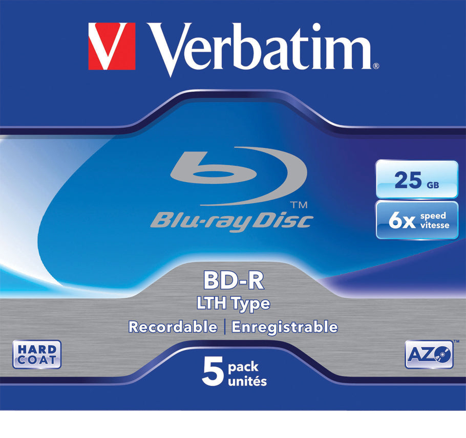 Blu-Ray BD-R Single Layer 6X 25GB LTH 5