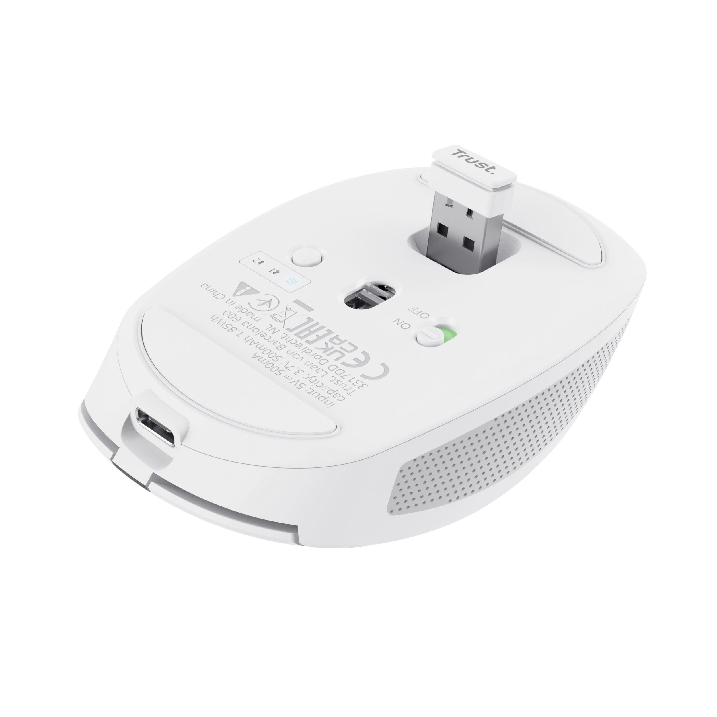 TRUST Souris sans fil OZAA Compact multi-connexion - Blanche