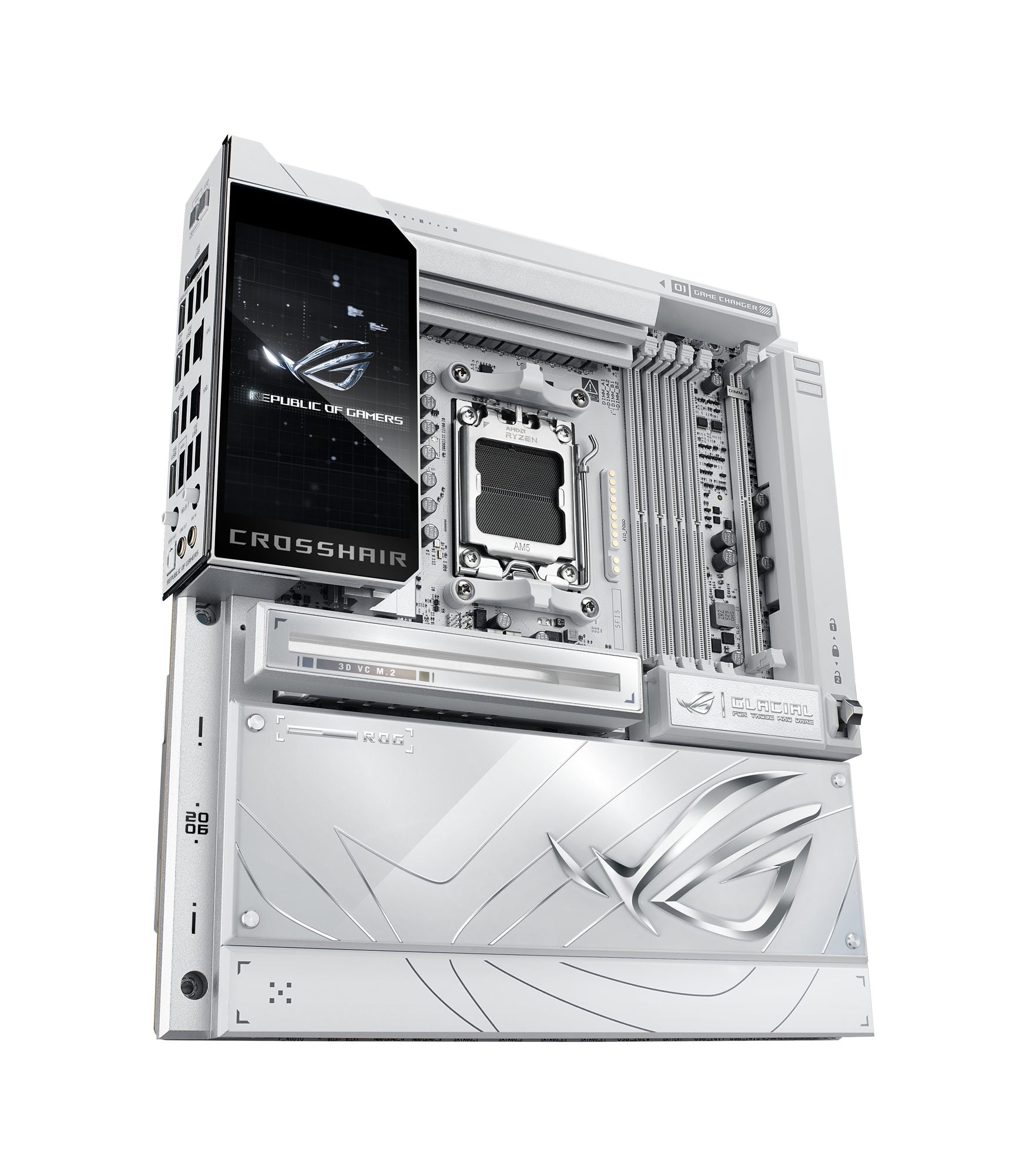 ASUS ROG CROSSHAIR X870E GLACIAL AM5 DDR5 ATX motherboard 2xPCIe 5.0 7xM.2