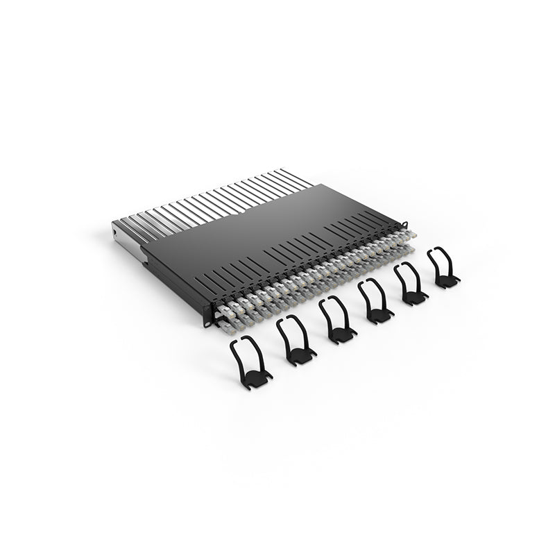 PATCHBOX 365 équipé de 24x Cordons CAT6A U/FTP Gris 0,8 m