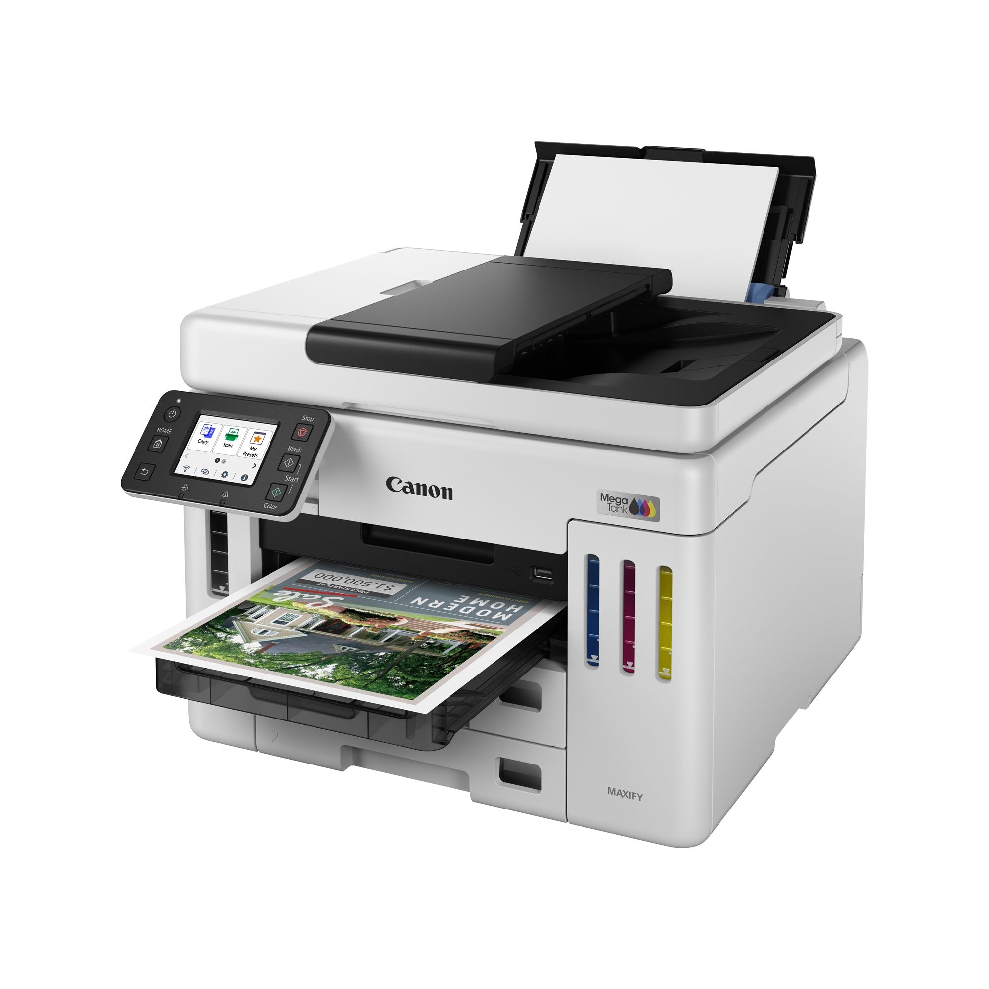 CANON MAXIFY GX7150 MegaTank MFP colour inkjet CISS Legal 216x356mm A4 24ipm Print 600sheets USB Wi-Fi LAN