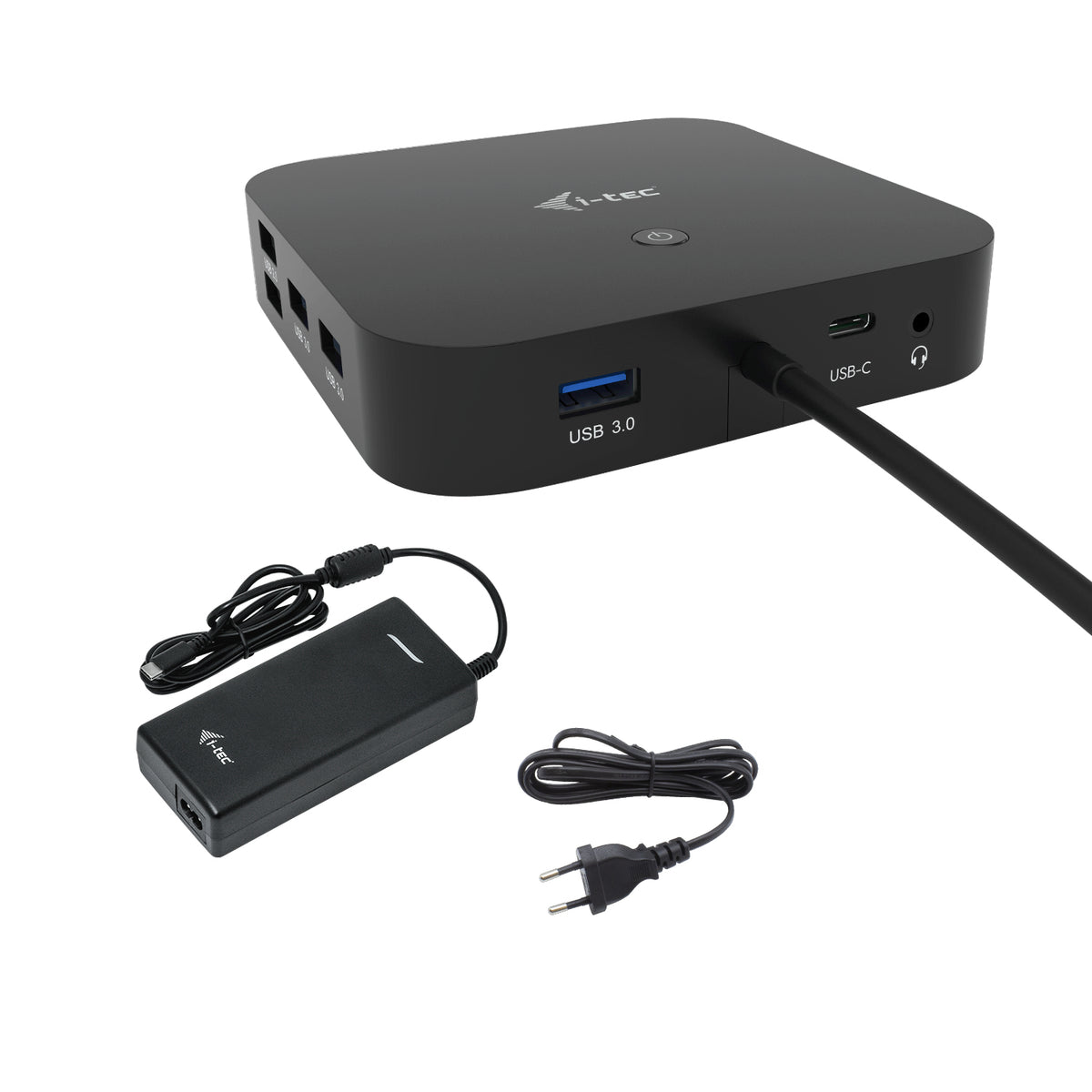 I-TEC USB-C Dual Display MST DS 1xDP 1xHDMI 1xGLAN 3xUSB 3.0 2xUSB 2.0 1xUSB-C-Datei 1xAudio/Mic Jack 1x100W USB-C PD+Charger 112W