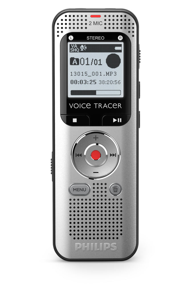 PHILIPS Dictaphone VoiceTracer DVT2010 :Optimisé pour les notes 8Go, 2mic, 40h