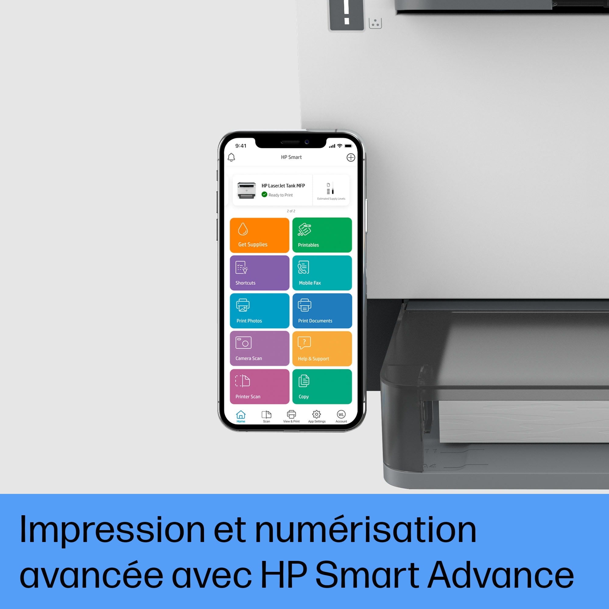 HP LaserJet Tank MFP 1604w MFP Mono B/W laser 216x297mm A4 14ppmcopy 22ppmprint 150 sheets USB 2.0 LAN Wi-Fi Bluetooth