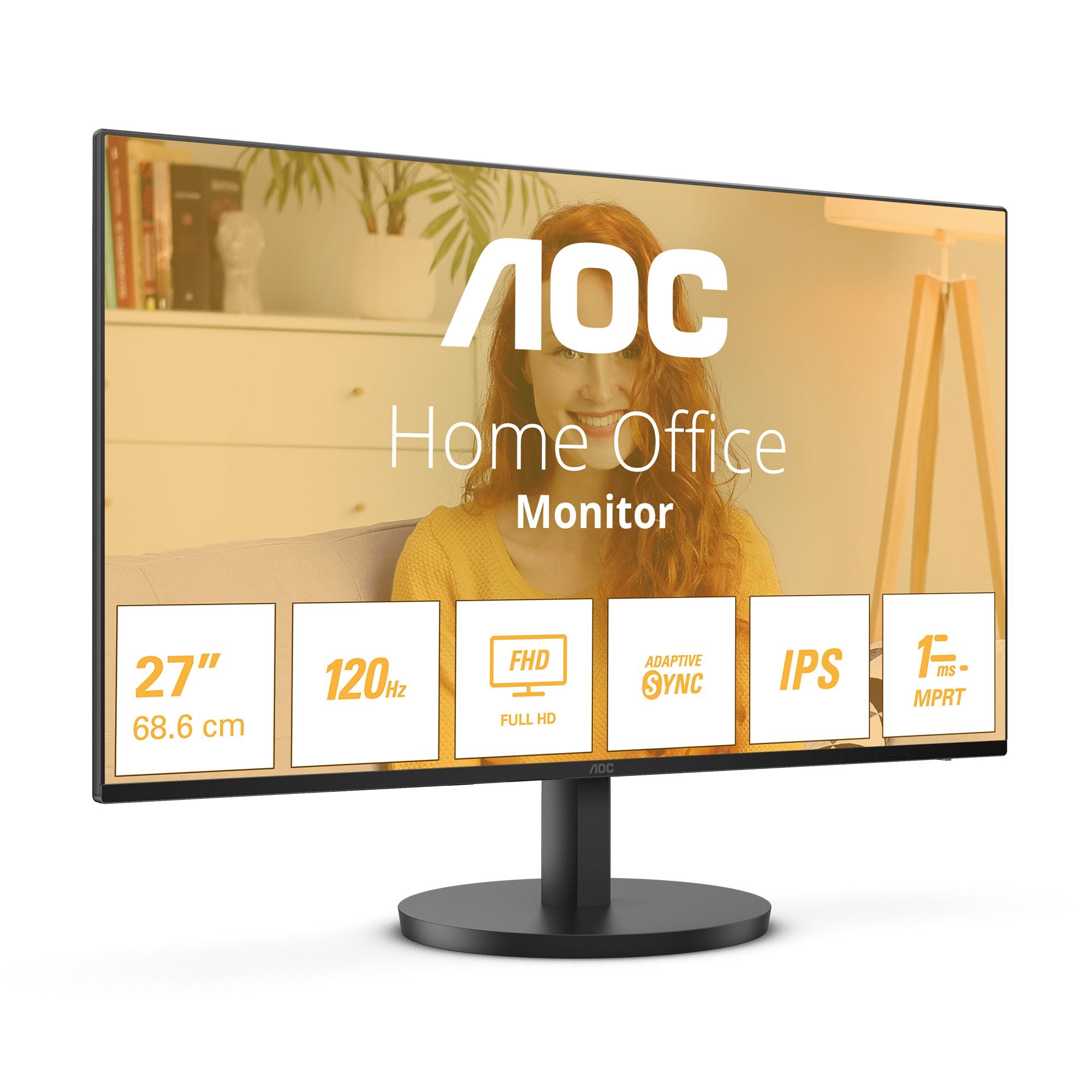 AOC 27B3HA2 écran LED - 27" - 1920 x 1080 Full HD (1080p) @ 100 Hz - IPS - 250 cd/m² - 1300:1 - 1 ms - HDMI, VGA - haut-parleurs