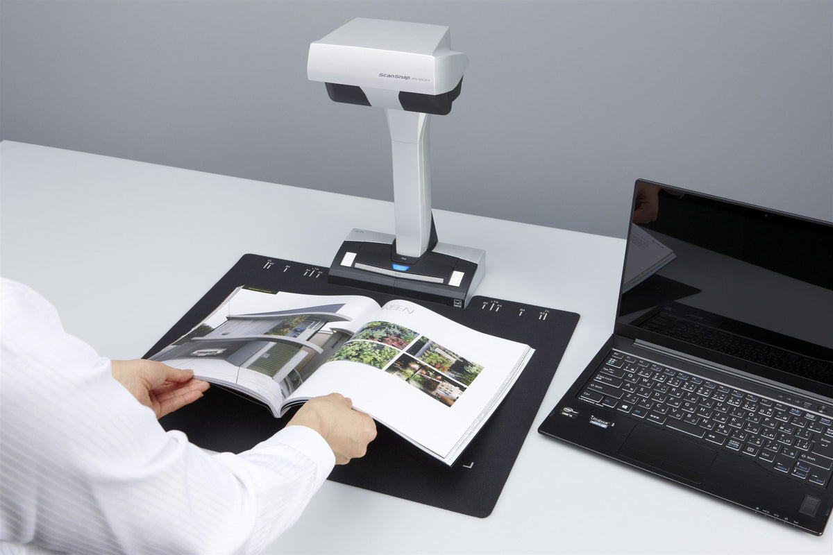 RICOH ScanSnap SV600 Contactless overhead document scanner capable of scanning A8 to A3 documents up to 30mm depth. Includes USB 2