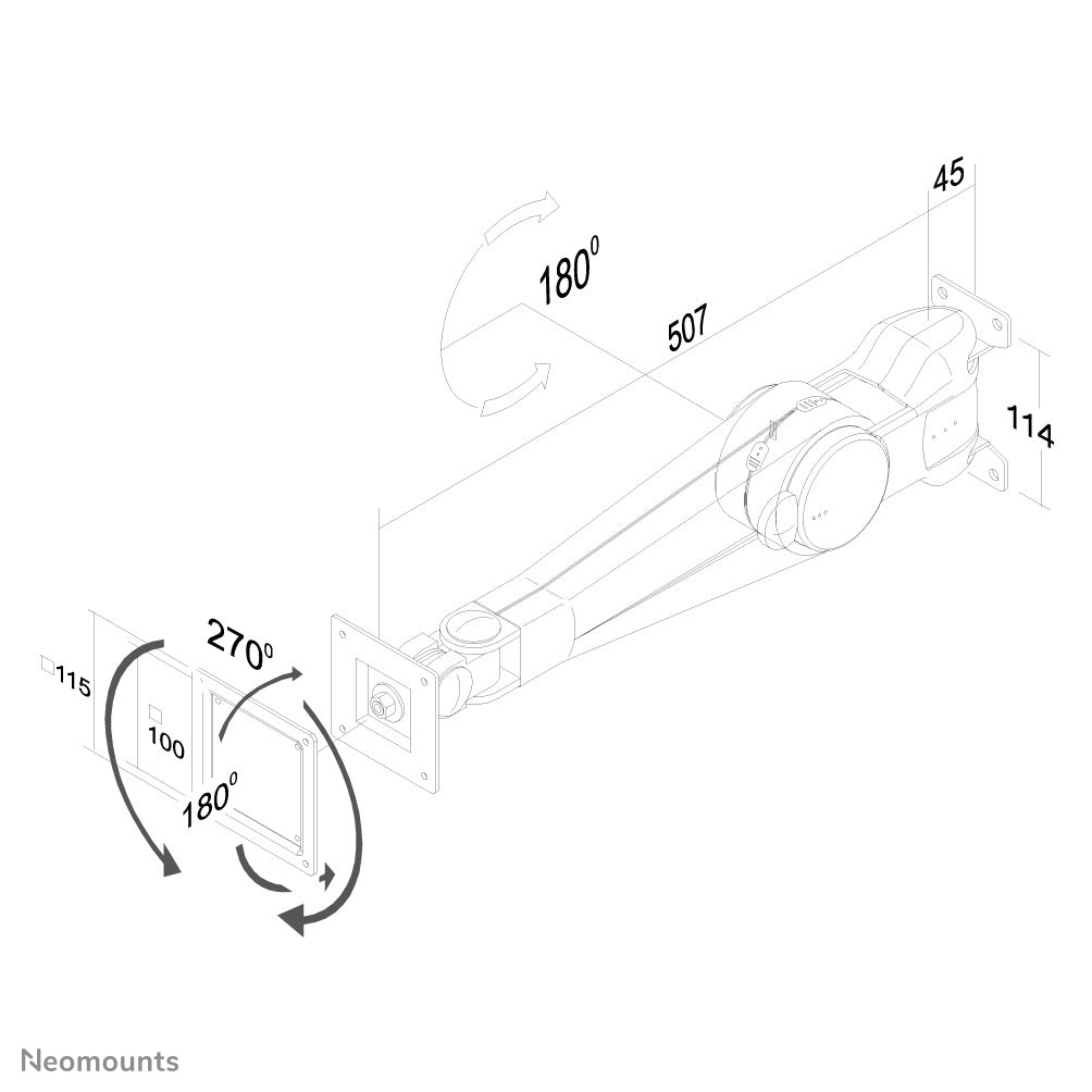 Wall Mount 10-30" Full Motion BLACK