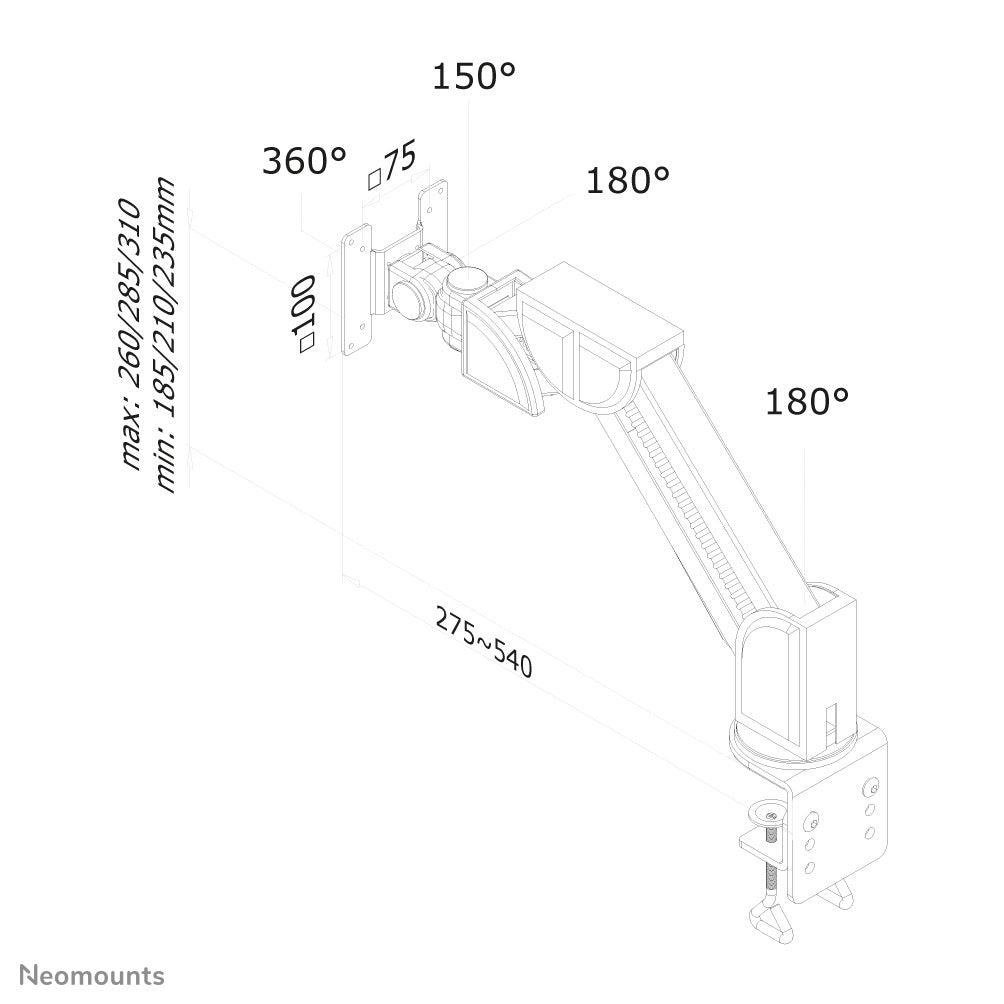 Desk Mount 10-30" Clamp FullMotion CREAM