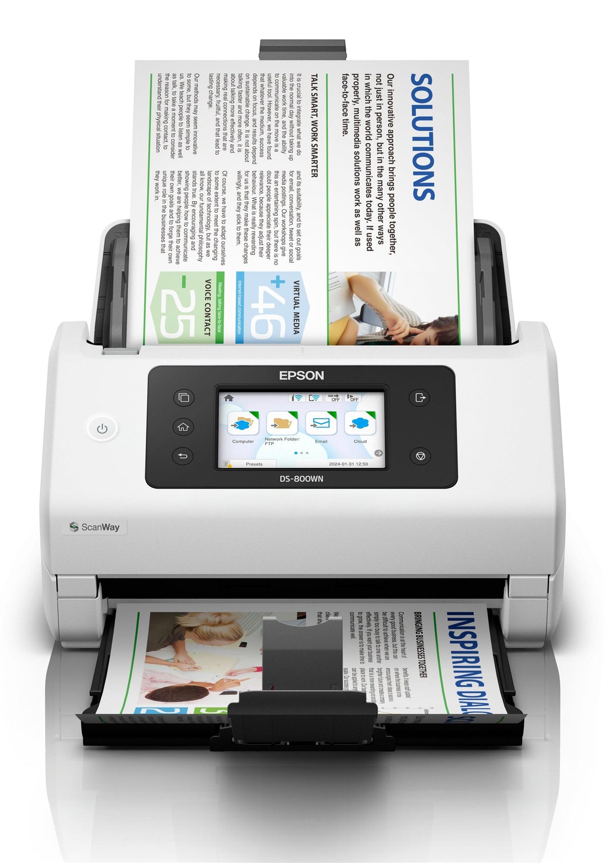 EPSON Scanner A4 network and Wifi autonome compatible with Open Platform 50ppm/100ipm feeder 100 sheets