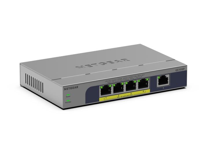 NETGEAR 5PT GB UNMANAGED SWICH W/POE+ GS105P