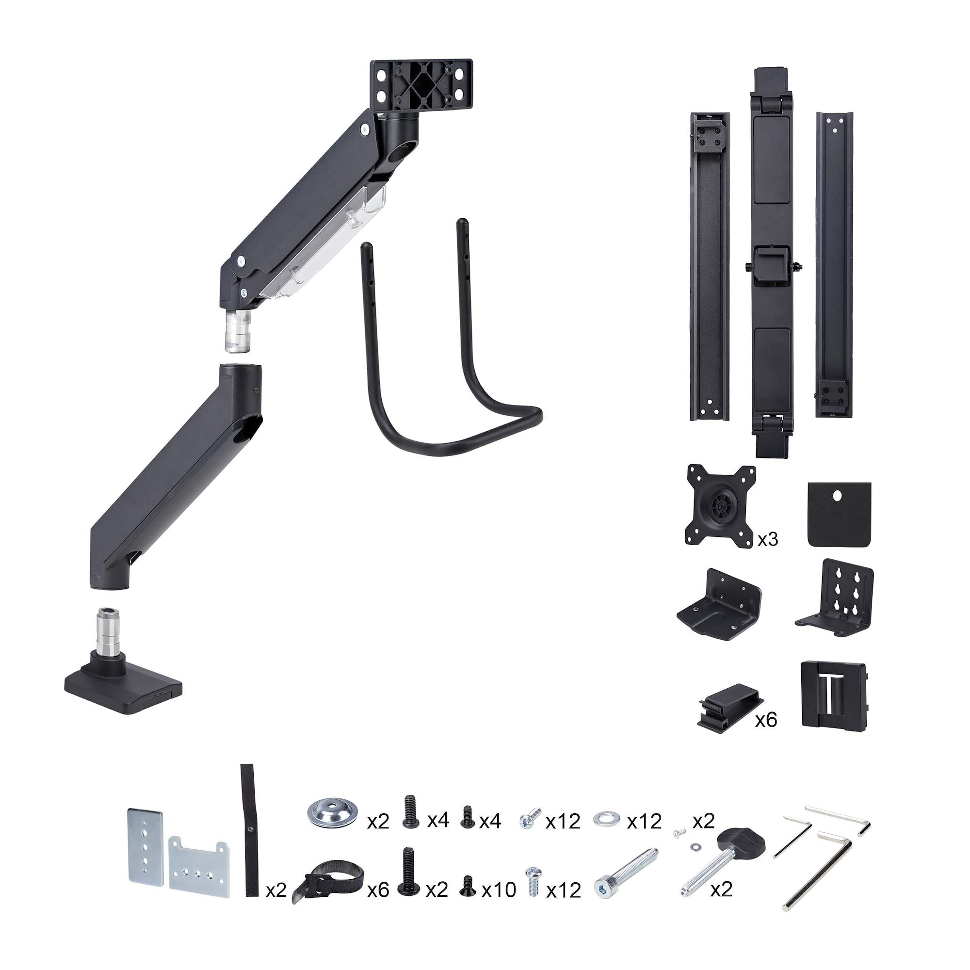 Triple Monitor Desk Mount 27in Screens