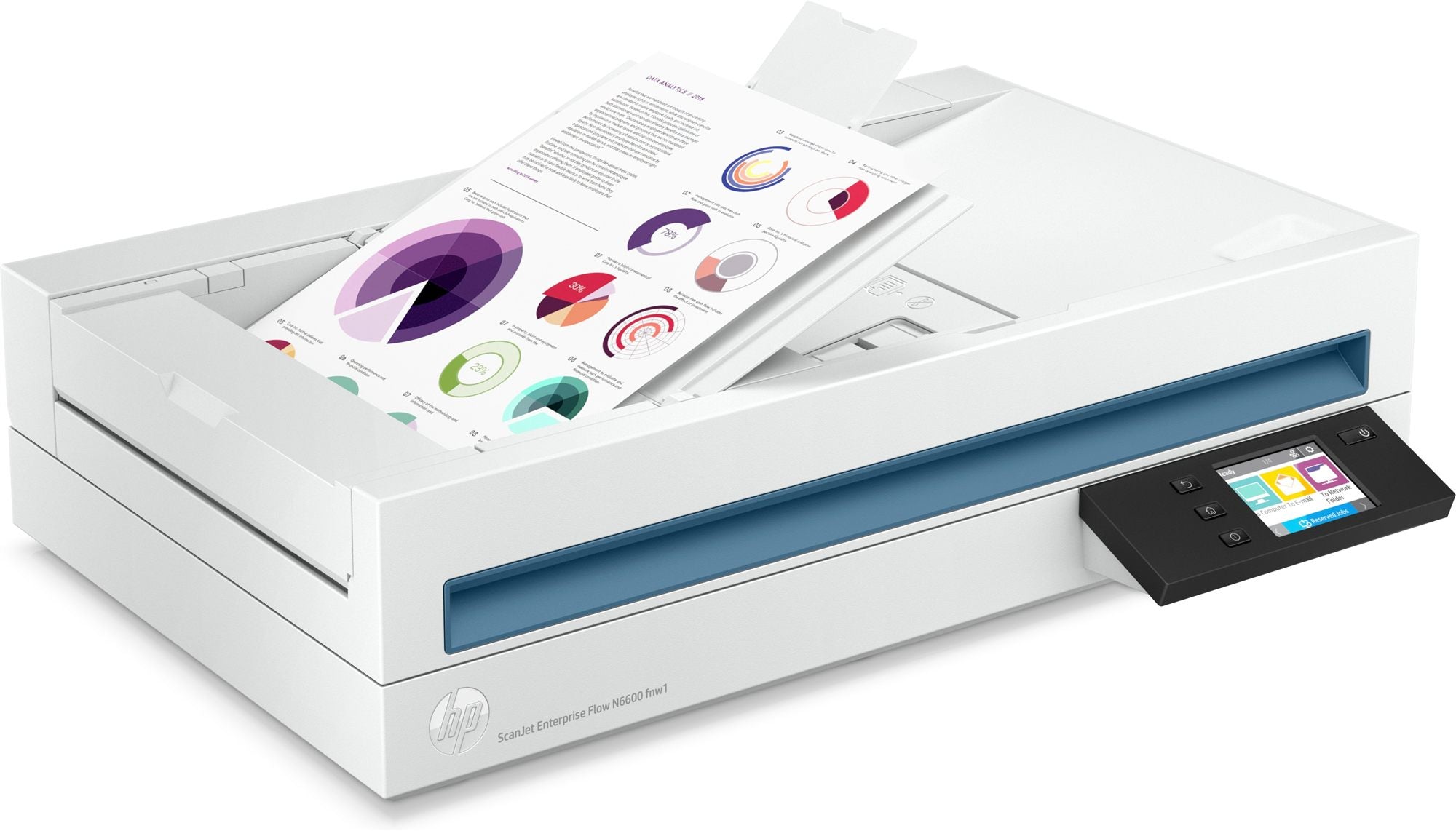 HP ScanJet Enterprise Flow N6600 fnw1 scanner à plat Réseau/USB A4 avec chargeur auto de 100 feuilles - jusqu’à 50 ppm/100ipm
