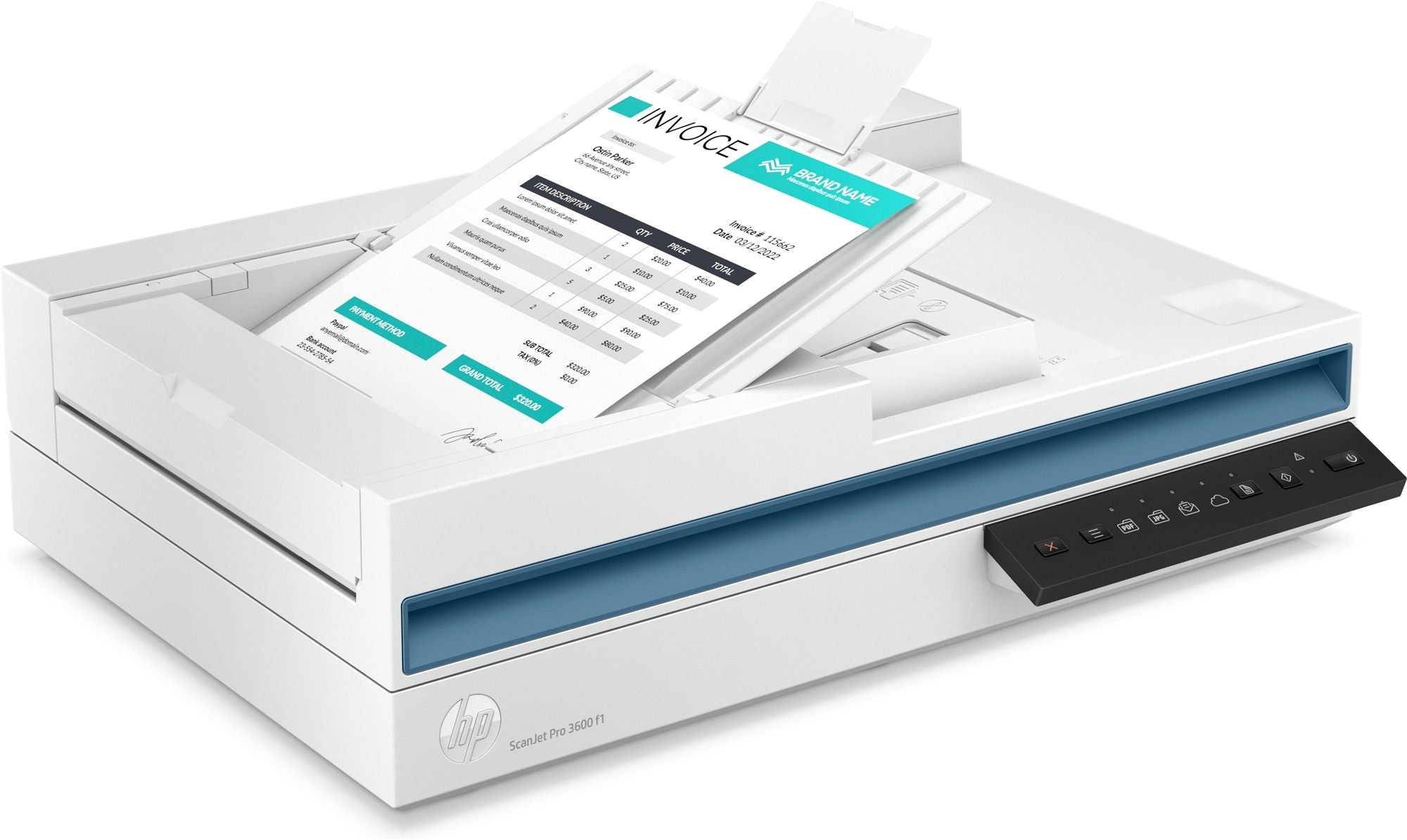 HP Scanjet Pro 3600 f1 Document scanner Contact Image Sensor CIS Duplex A4 600dpix600dpi 30ppm ADF 60sheets 3000scans