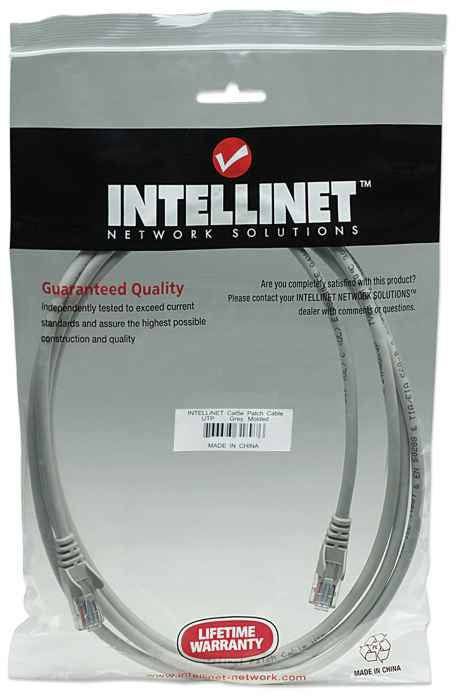 Intellinet 5m Cat5e UTP câble de réseau Gris U/UTP (UTP)