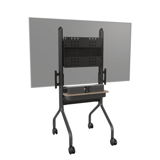 Chief Voyager Large Manual Height Adjustable AV Cart for Screen SizesÂ 50in - 85in or up to 79.4Kg Black