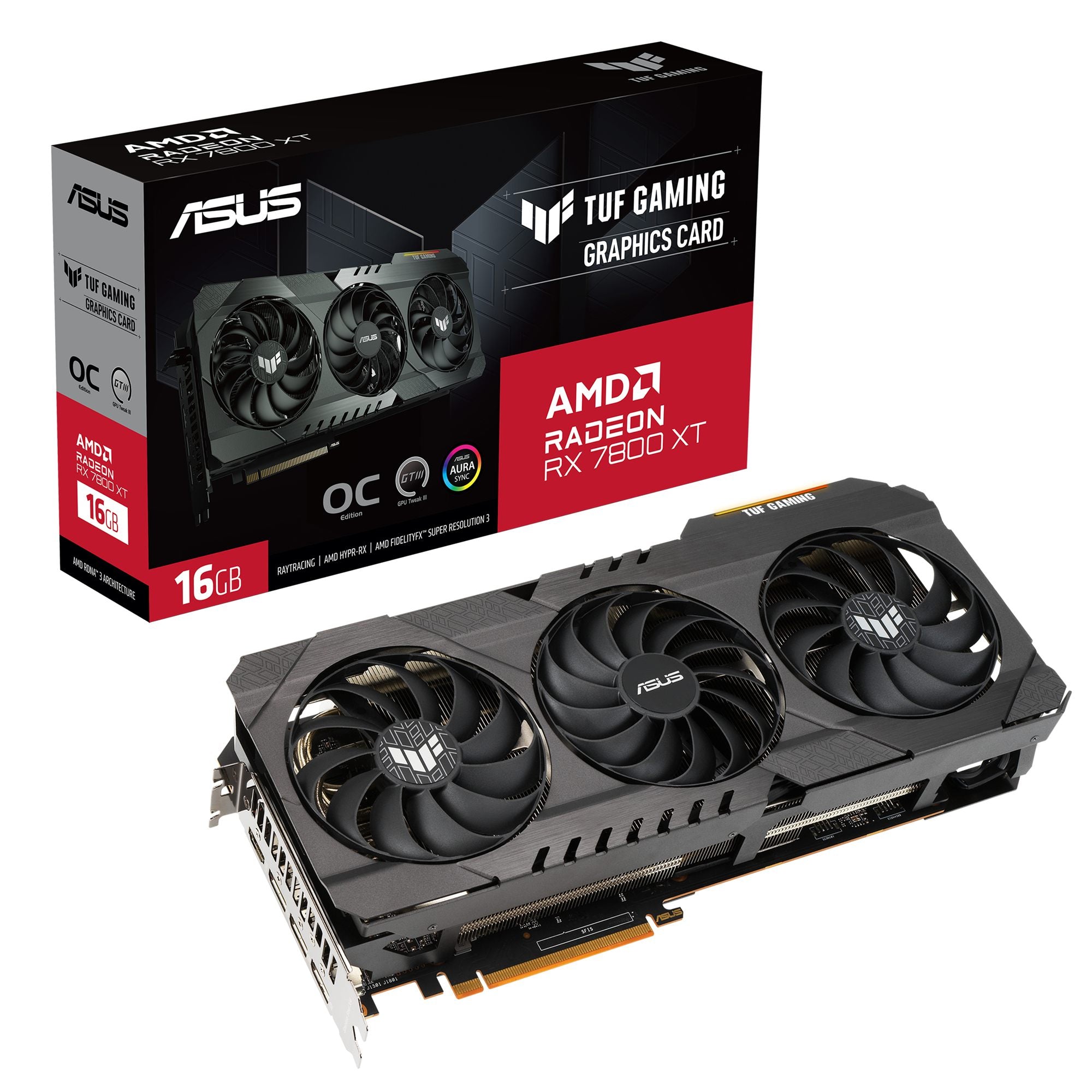 ASUS TUF RX 7800 XT OC 16Go OG GAMING GDDR6 3xDP 1xHDMI