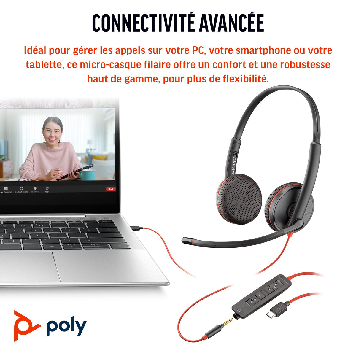 Poly BW 3225 USB-C HS+USB-C/A Bulk
