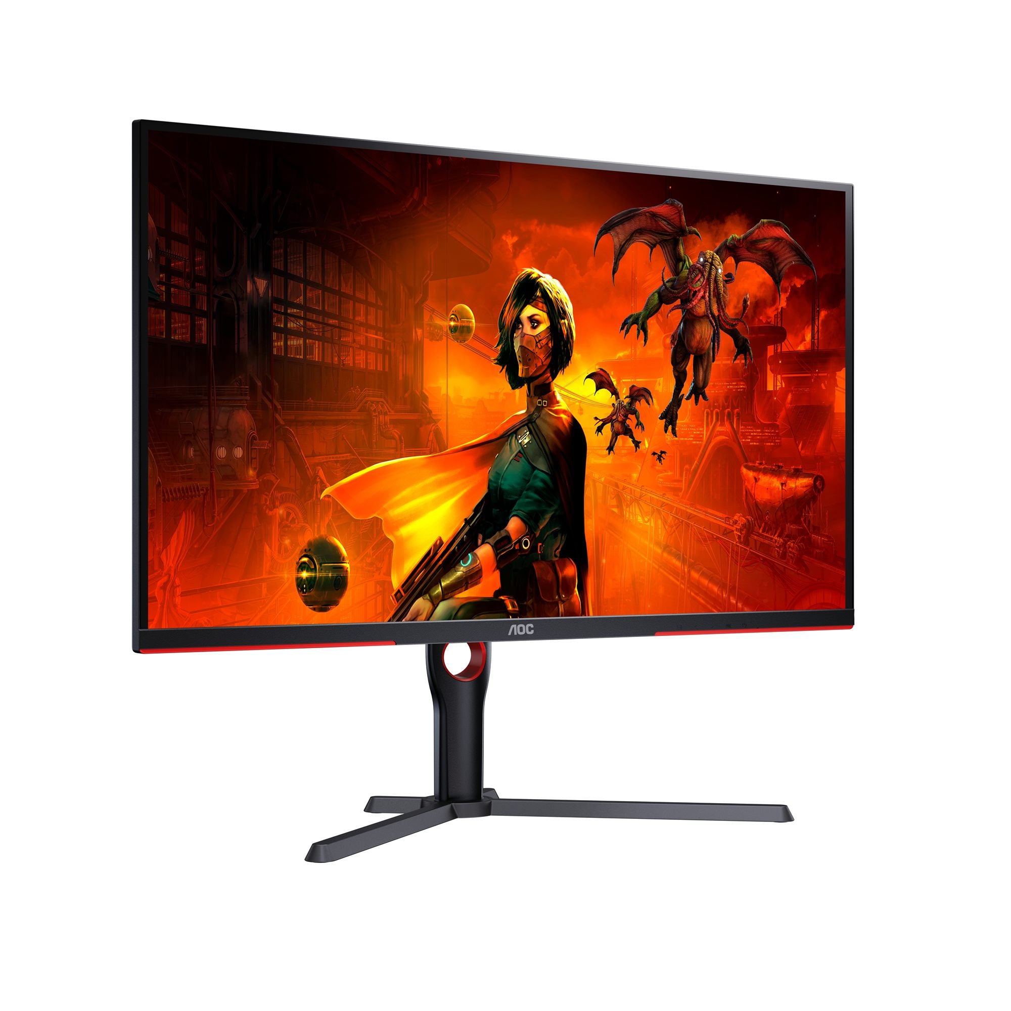 "AOC G3 U32G3X/BK écran plat de PC 80 cm (31.5"") 3840 x 2160 pixels 4K Ultra HD LED Noir, Rouge"