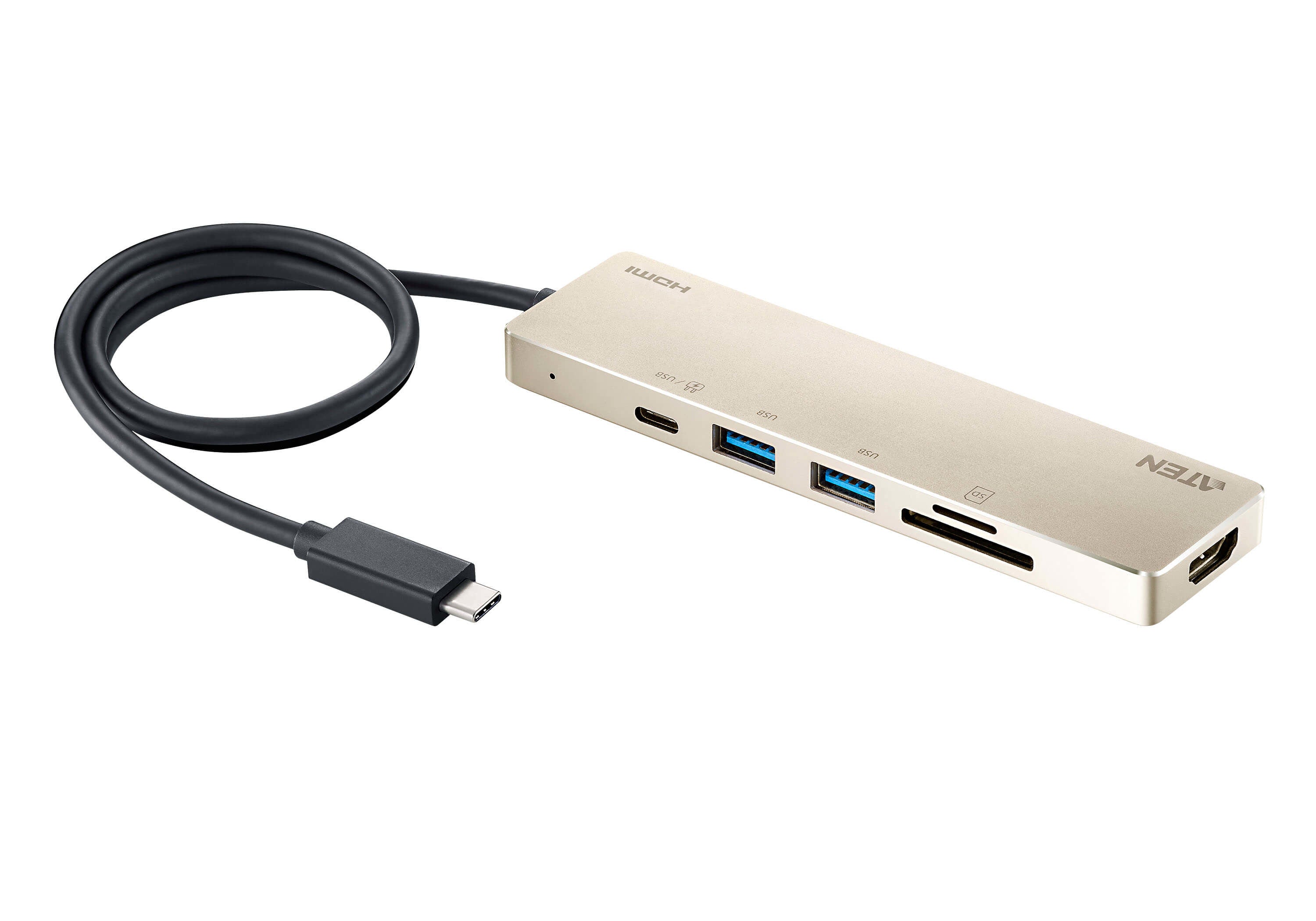 ATEN UH3239 Mini Dock USB-C HDMI Audio 2x USB-A SD USB-C 60W