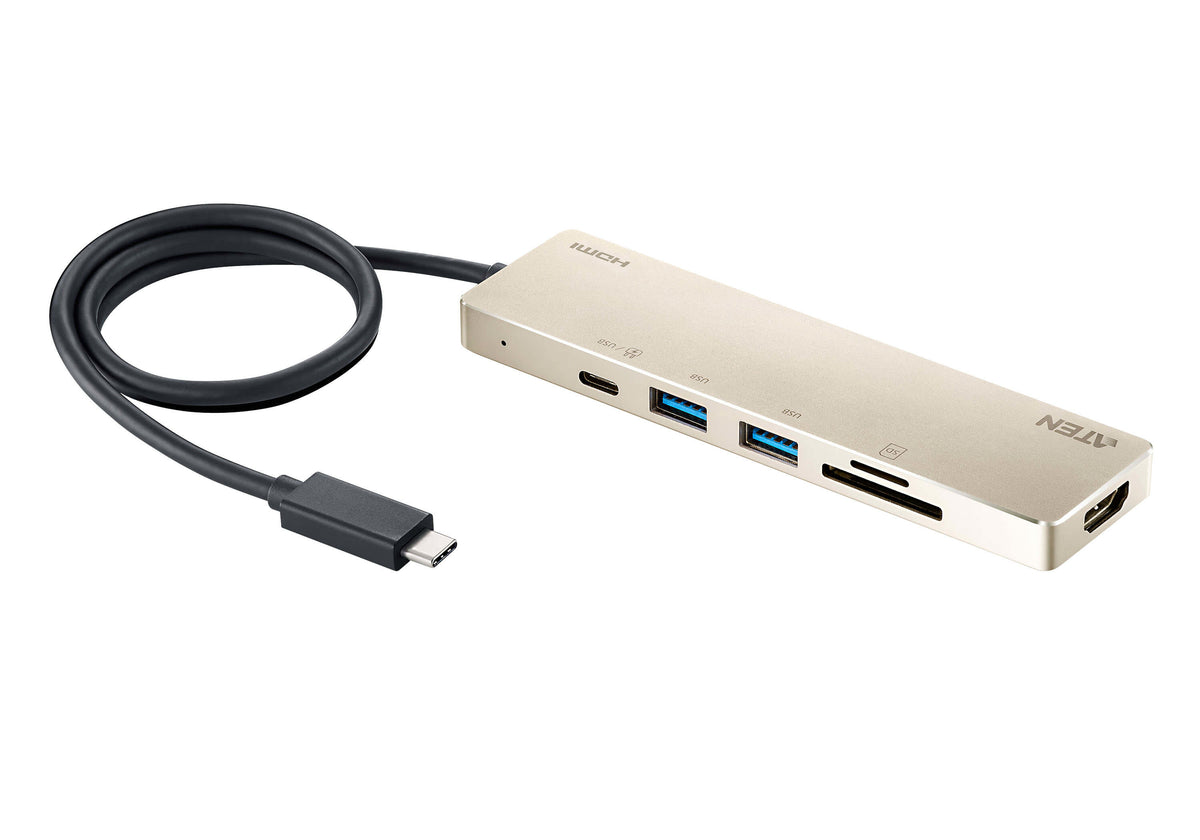 ATEN UH3239 Mini Dock USB-C HDMI Audio 2x USB-A SD USB-C 60W