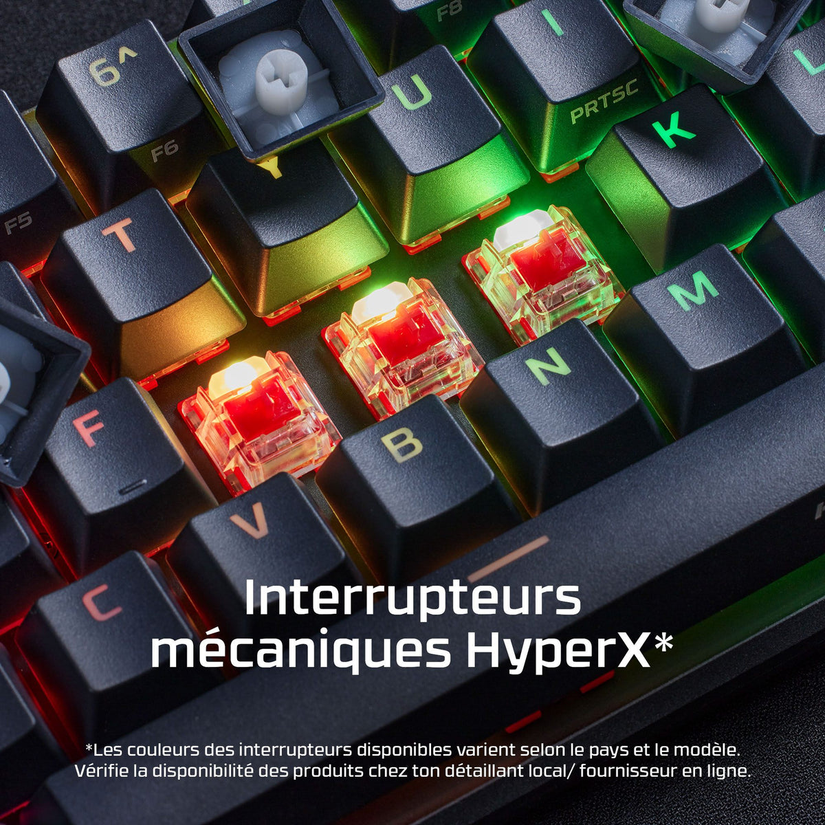 Clavier mécanique HyperX Alloy Origins 65 RGB - interrupteurs HX Red - QWERTY US INT