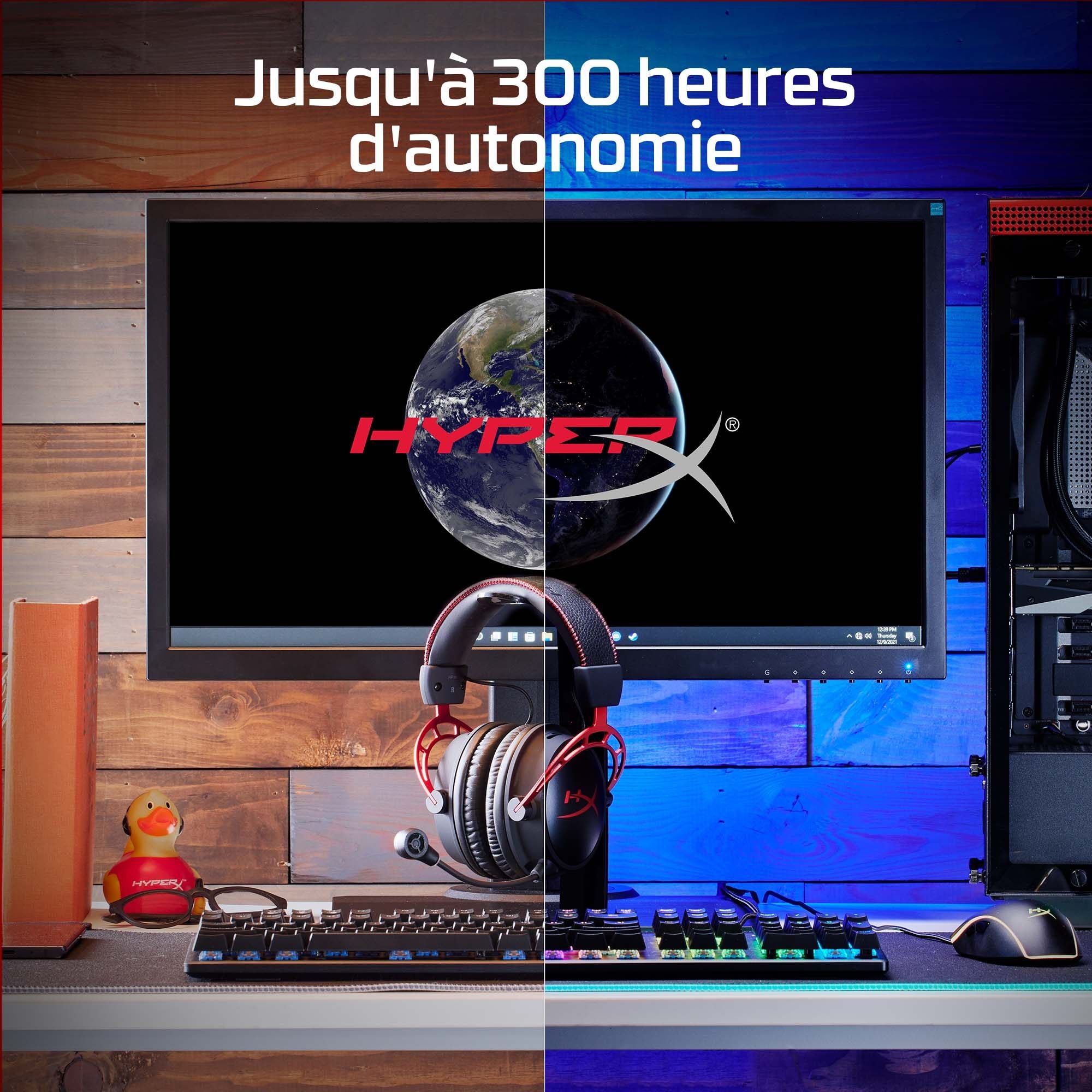 Casque HyperX Cloud Alpha sans fil avec microphone, noir-rouge