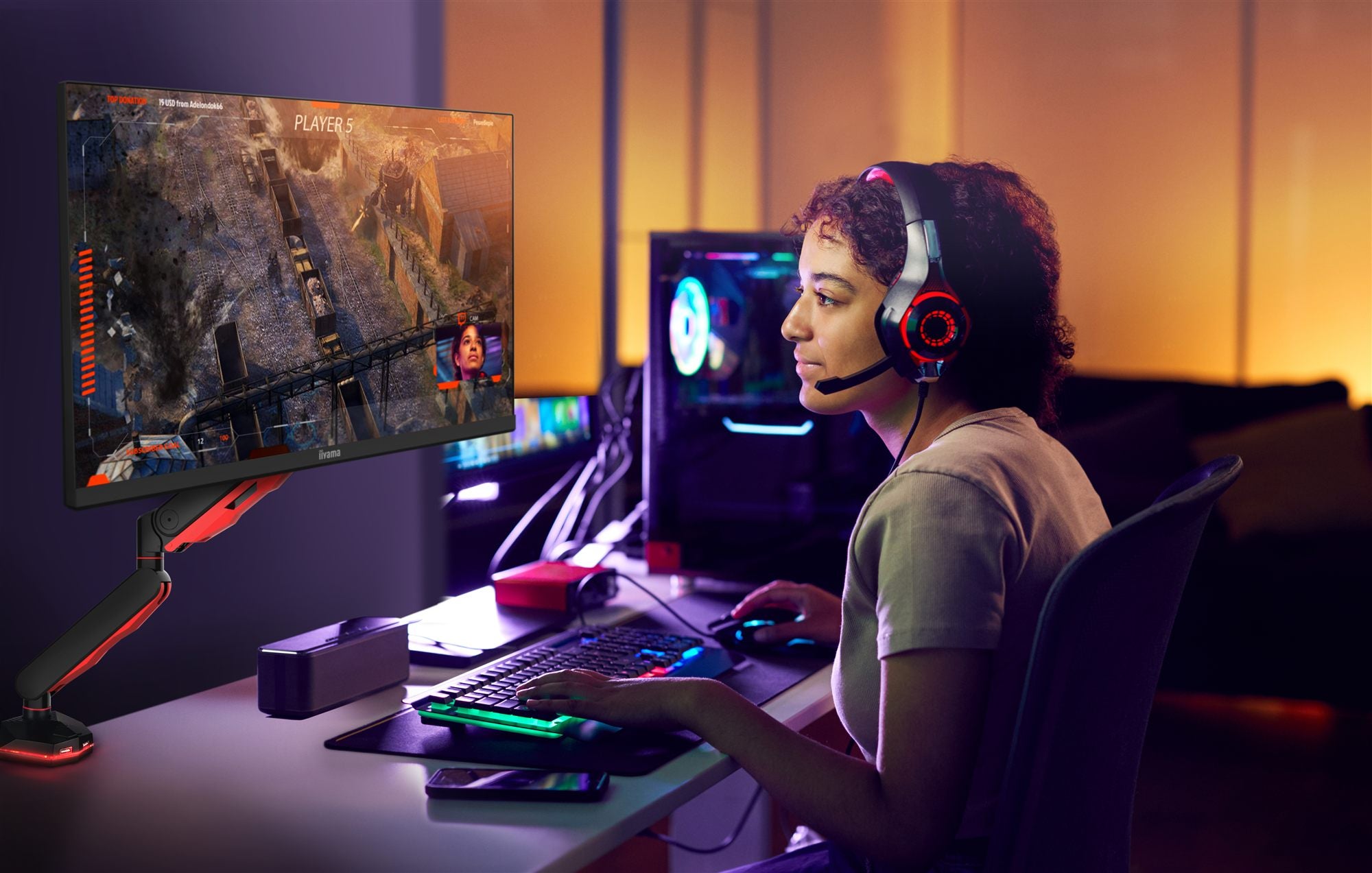 Gaming Desk Mount VESA 75x75/100x100mm
