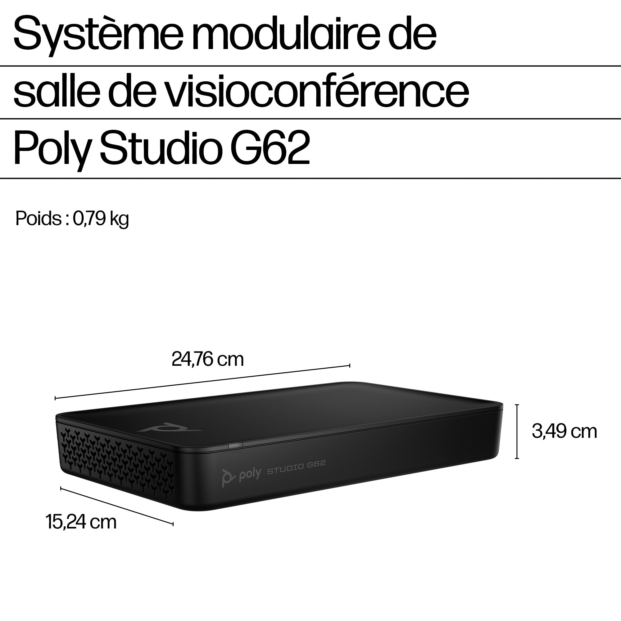 Poly Studio G62 PoE+Adpt GSA/TAA