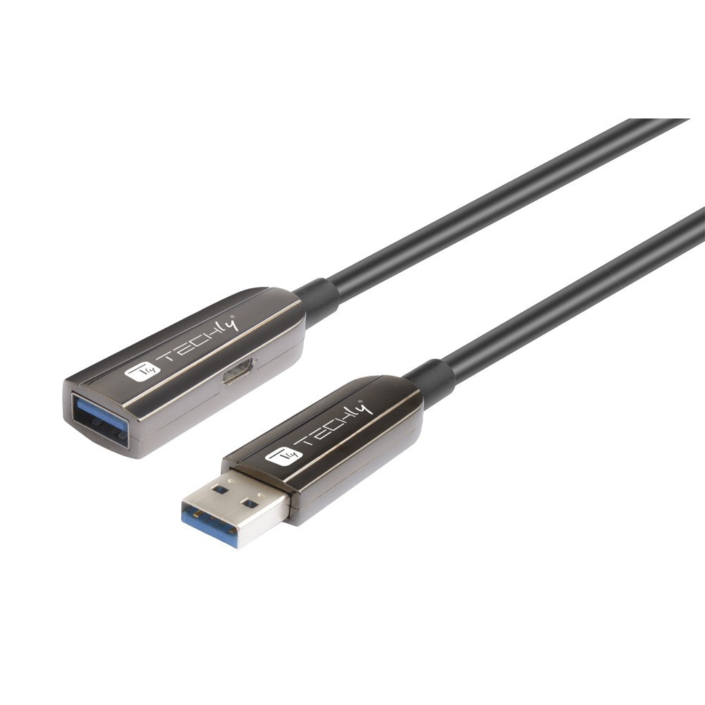Techly ICOC U3AMF-HY-020 Câble d'extension optique USB 3.0 USB-A mâle vers USB-A femelle 20m