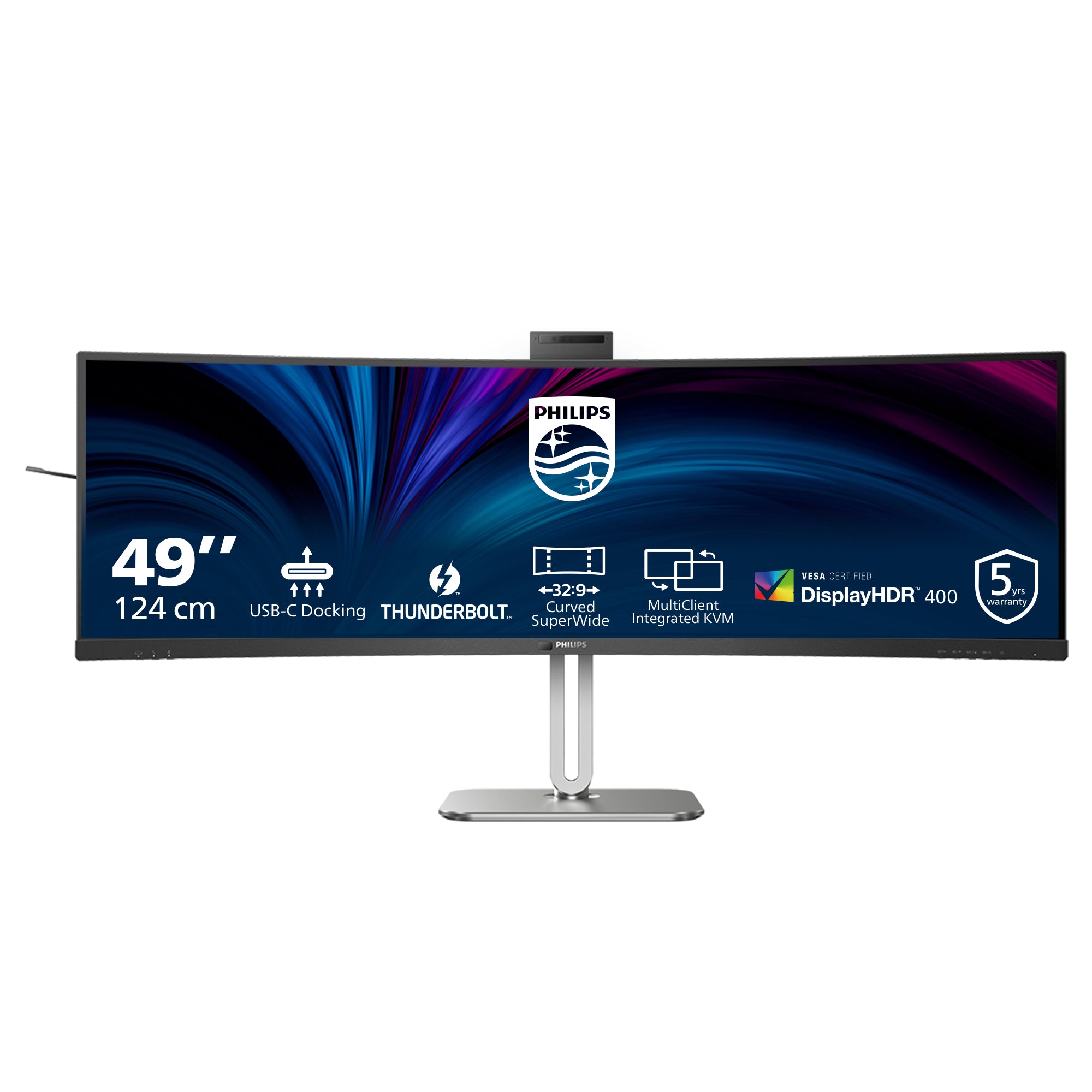 PHILIPS 49B2U6903CH/00 48.8p 5120x1440 VA Curved H/A 170mm SUPERWIDE USB-C 75Hz DP 2xHDMI USB HUB SPEAKERS webcam