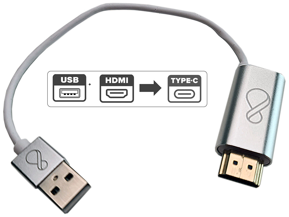 Ochno Adapter from HDMI to USB-C with USB-A