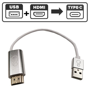 Ochno Adapter from HDMI to USB-C with USB-A