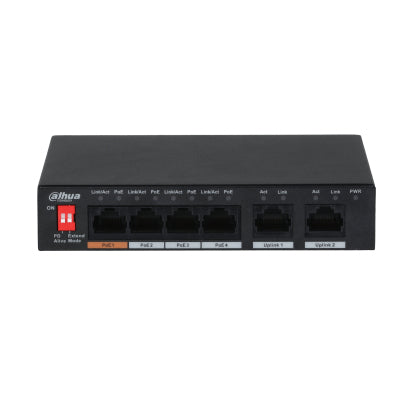 Dahua PFS3006-4ET-60-V2 Commutateur de bureau non géré 10/100Mbps a 6 ports avec 4 ports PoE