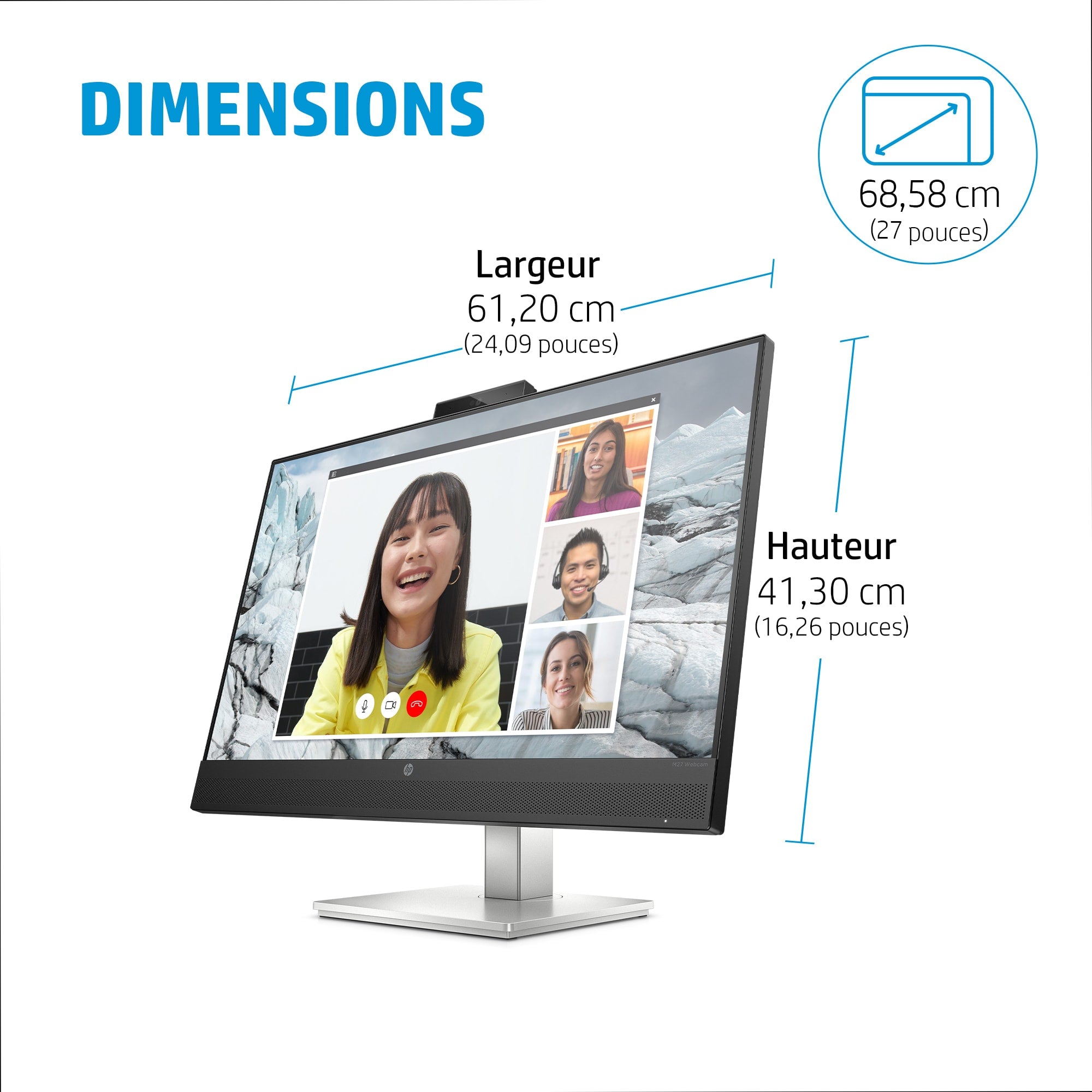 "HP E-Series E27m G4 68,6 cm (27"") 2560 x 1440 pixels Quad HD Noir"
