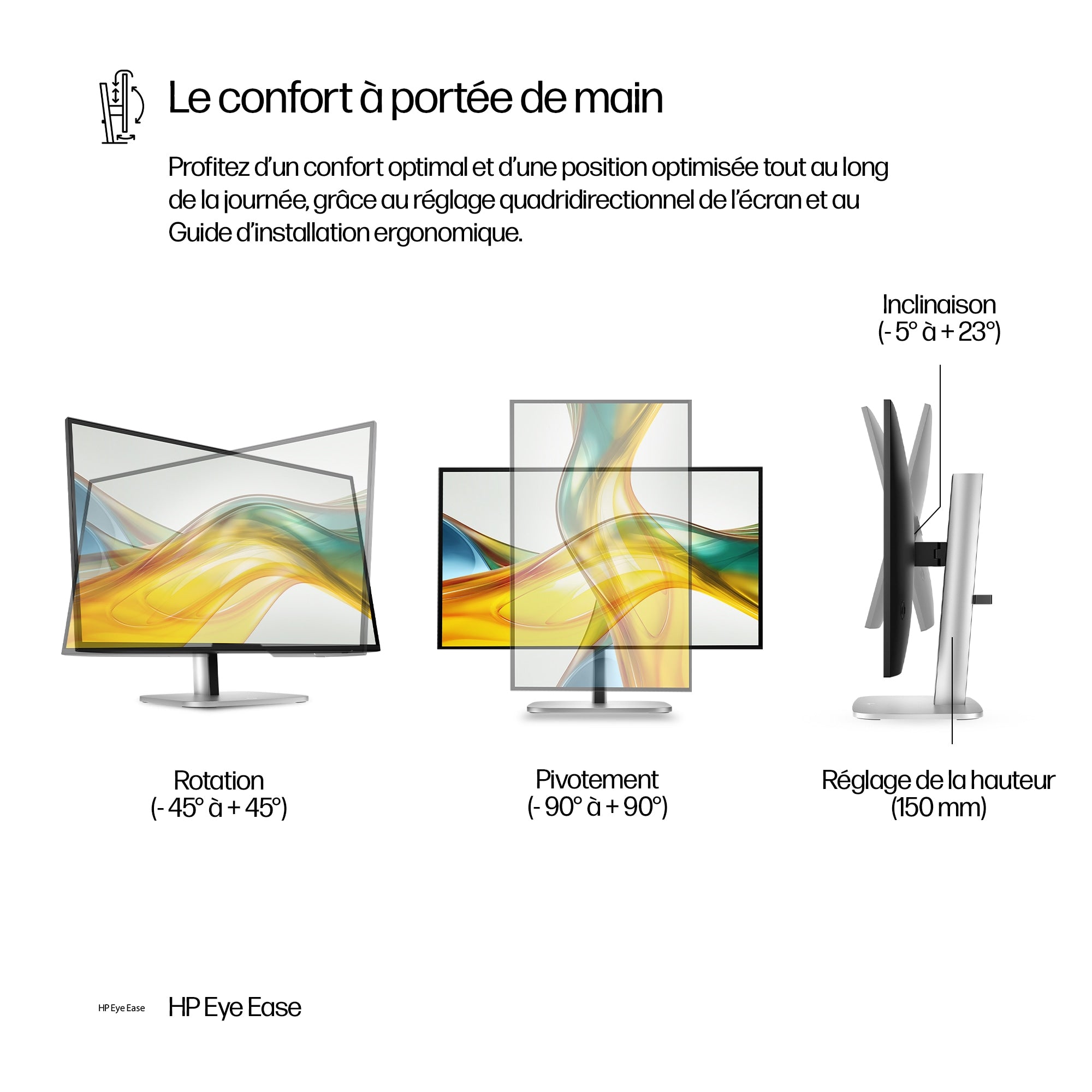 HP 9D9S0A5#ABB Pro QHD Moniteur LCD 27 pouces avec Hub USB et Réglage de la Hauteur
