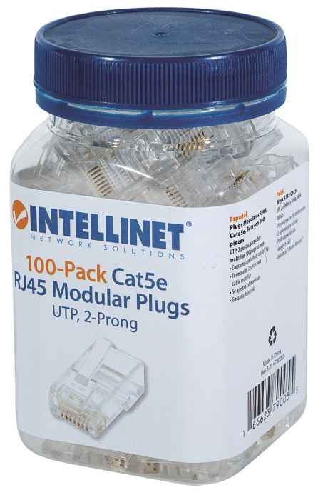 Intellinet 790055 connecteur de fils RJ-45 Transparent