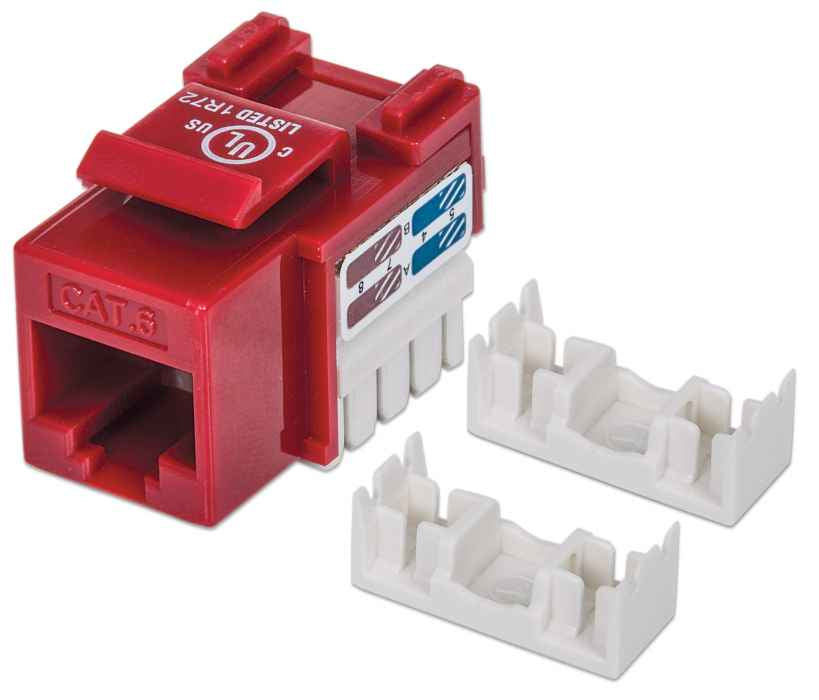 Intellinet 210614 Module keystone C6 UTP rouge