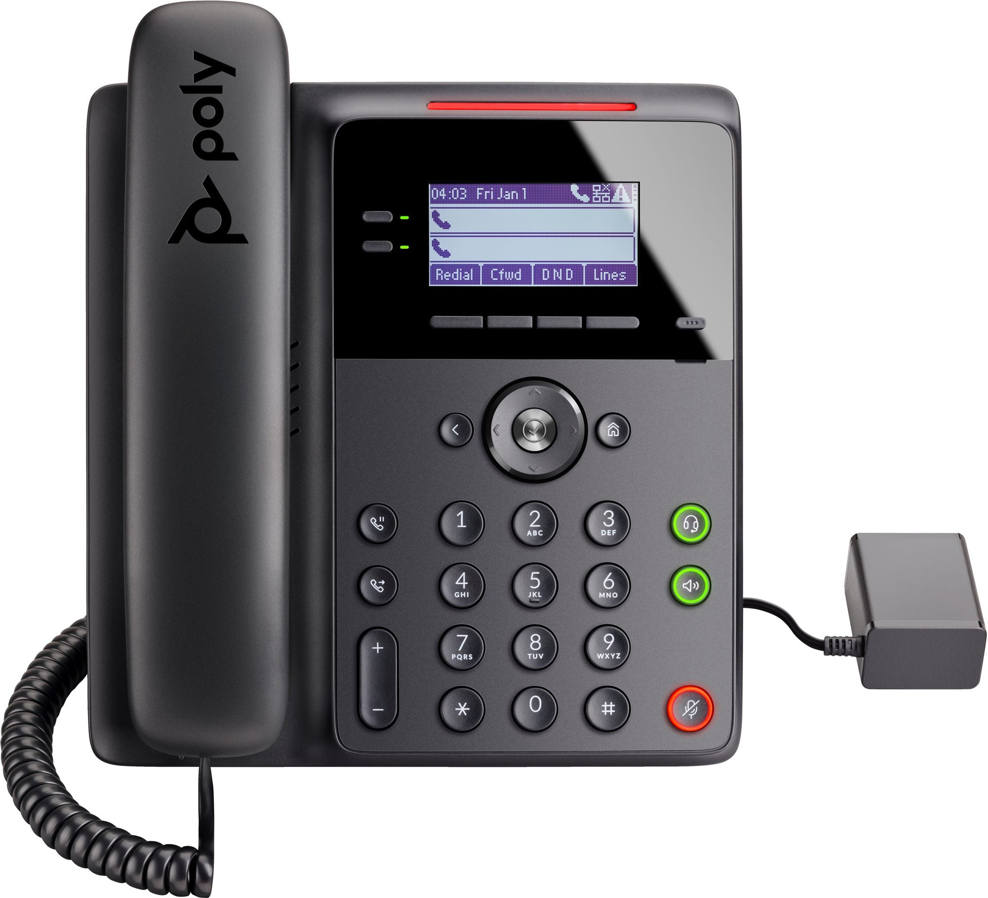 POLY EDGE B20 téléphone de bureau PoE 10/100 - 2 lignes SIP