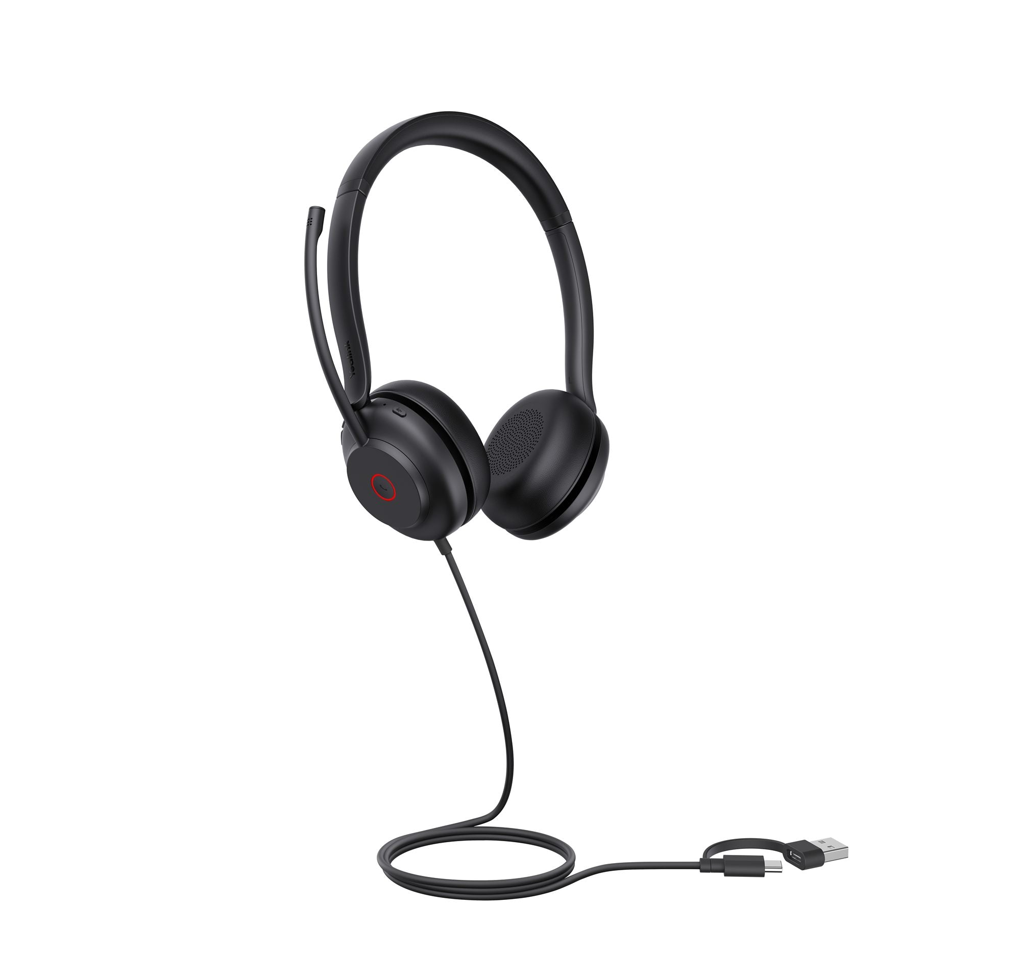 Yealink UH35 Dual UC USB-C/A Avec fil Arceau Bureau/Centre d'appels USB Type-C / USB Type-A Noir